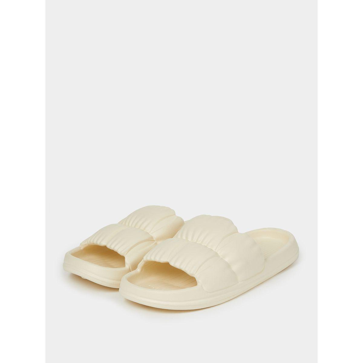 Styli Ruched Detail Single Band Sporty Slides-women-shoes-flipflopsandslides-image-3
