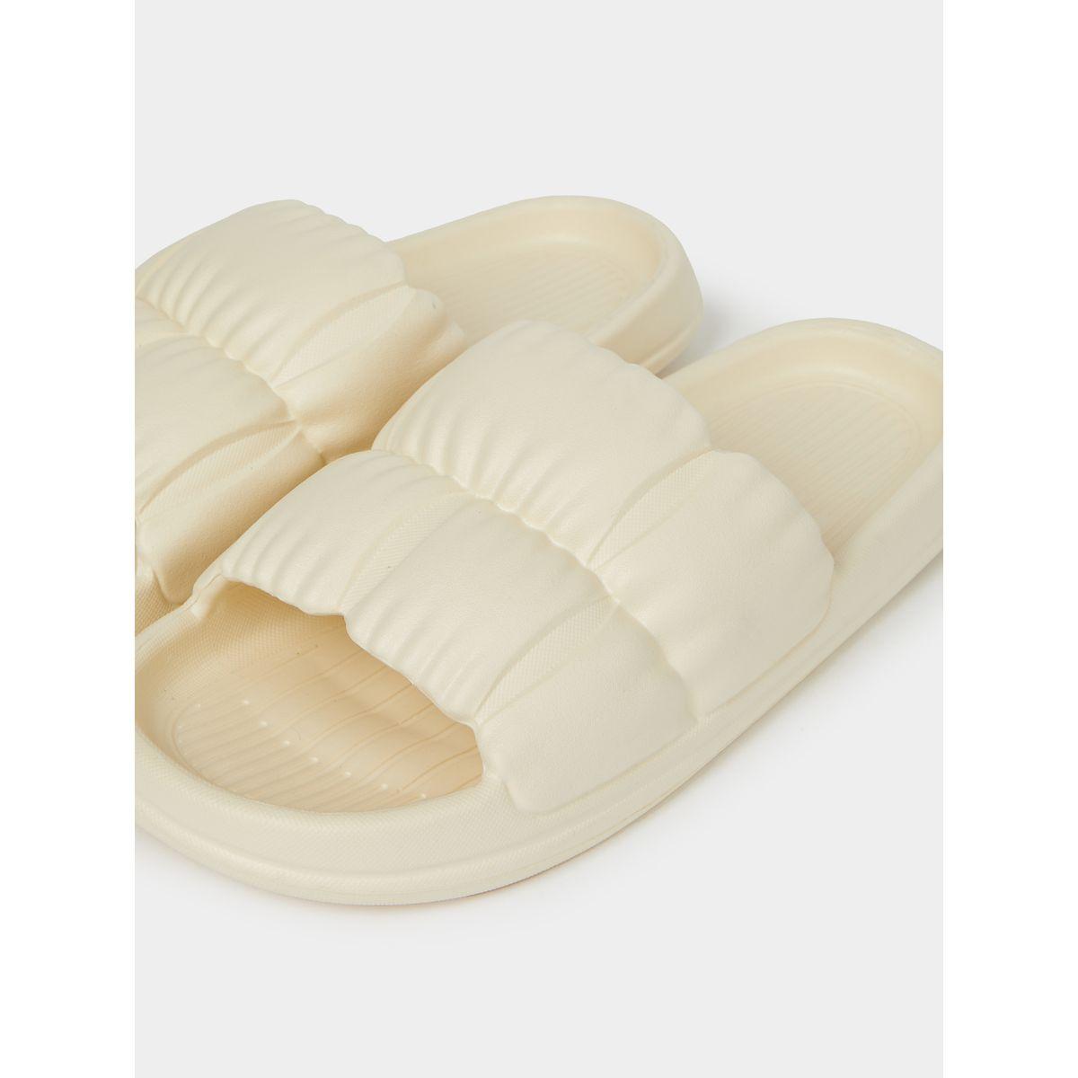 Styli Ruched Detail Single Band Sporty Slides-women-shoes-flipflopsandslides-image-4