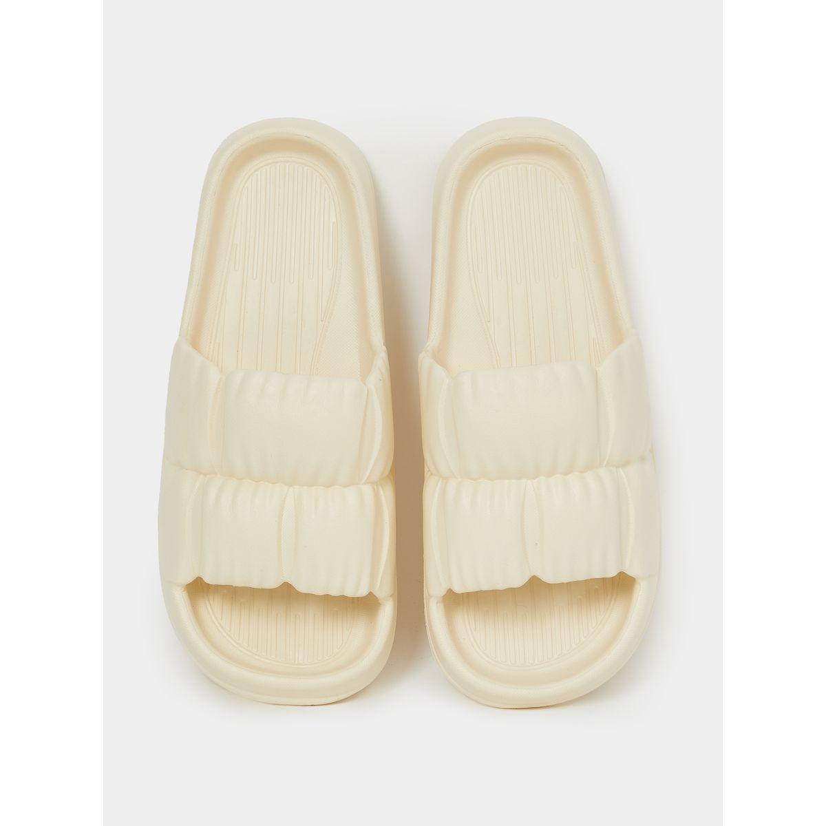 Styli Ruched Detail Single Band Sporty Slides-women-shoes-flipflopsandslides-image-6