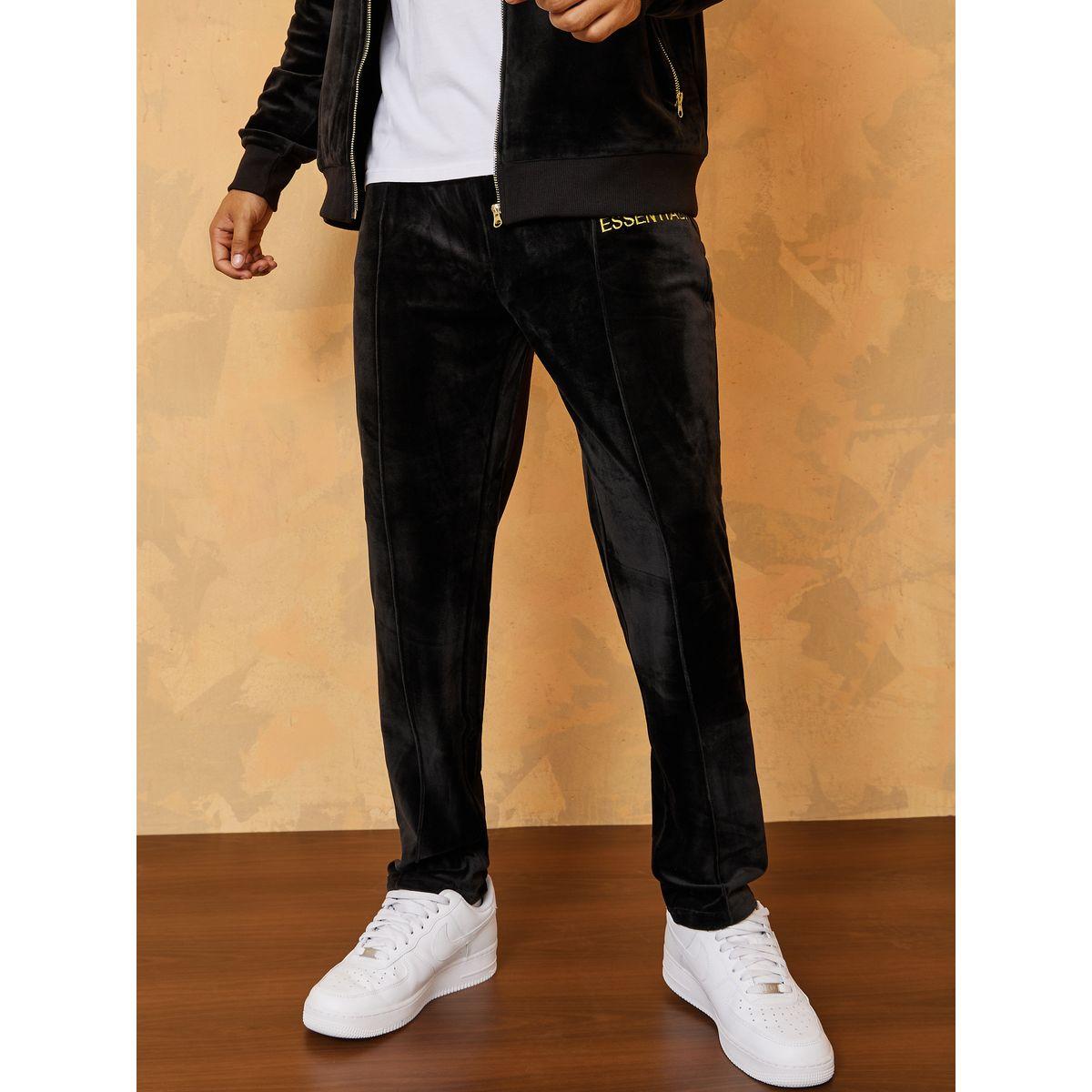 جوغر قطيفة بقصة عادية-men-clothing-bottoms-joggers-image-1