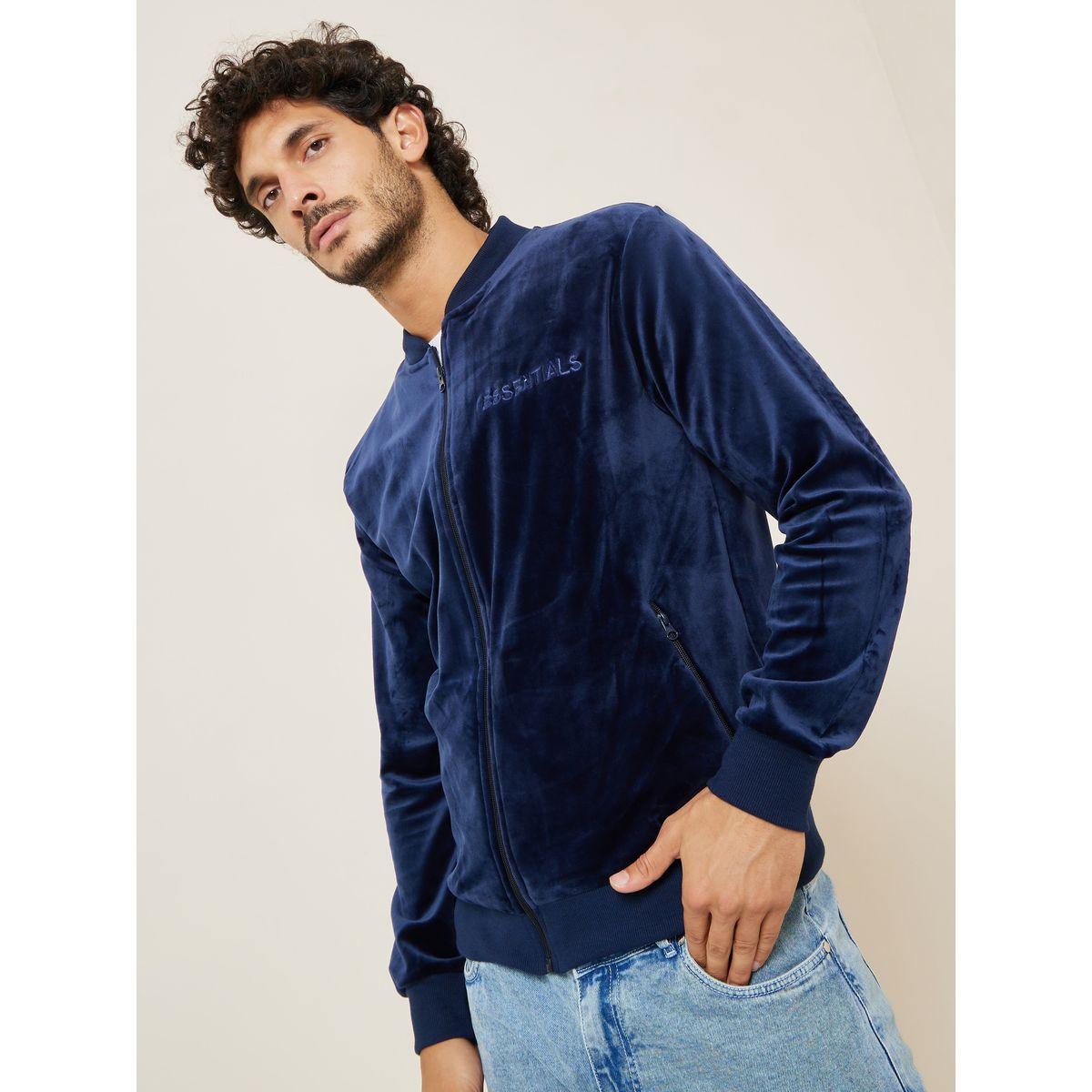 جاكيت بومبر قطيفة بسحاب غلق-men-clothing-jacketsandblazers-jackets-image-1