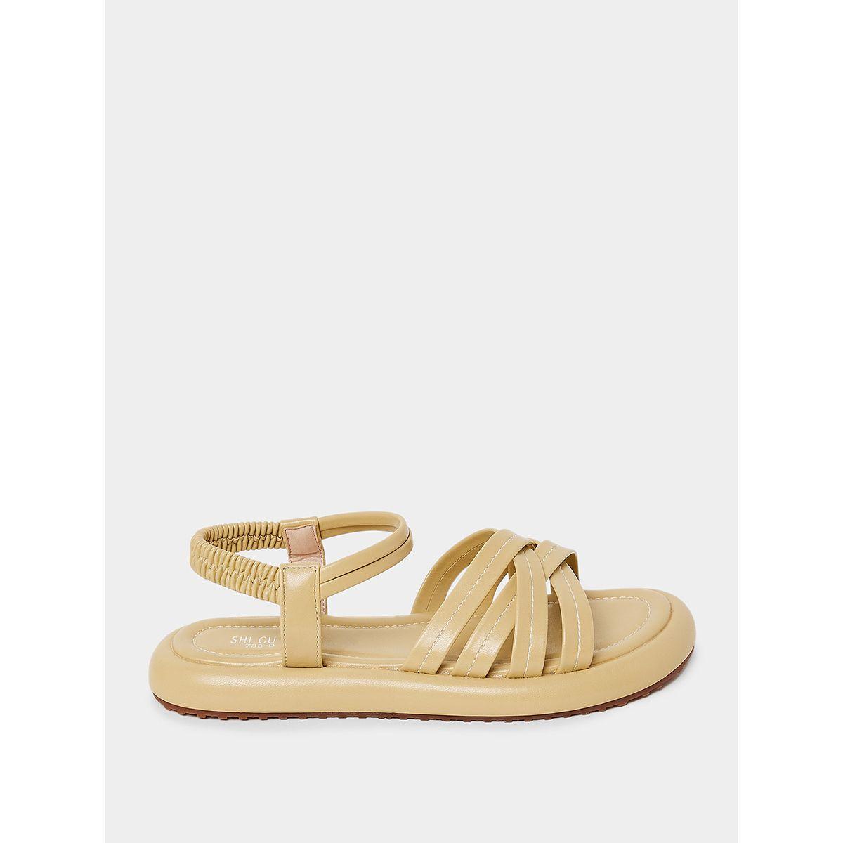 Styli Strappy Detail Platform Sandals-women-shoes-sandals-flats-image-1