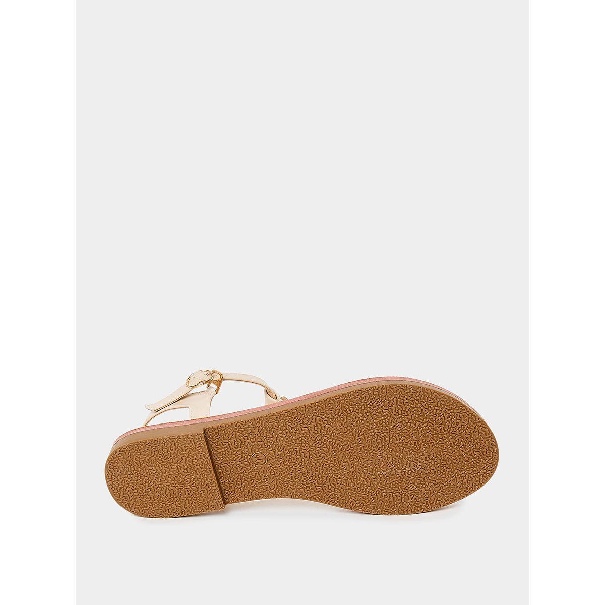 Styli Heart Detail T-Strap Flat Sandals-women-shoes-sandals-flats-image-7