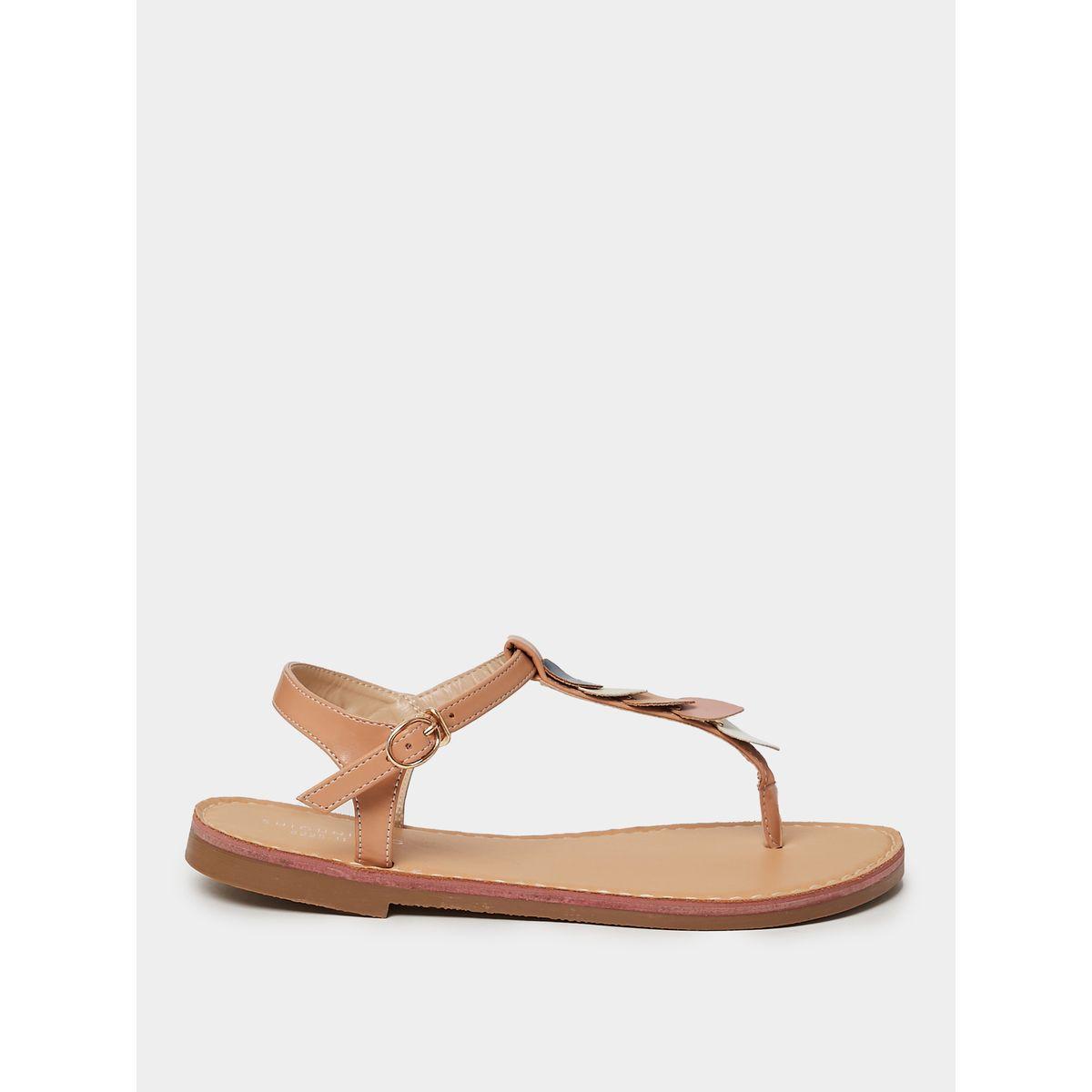 Styli Embellished T-Strap Flat Sandals-women-shoes-sandals-flats-image-1