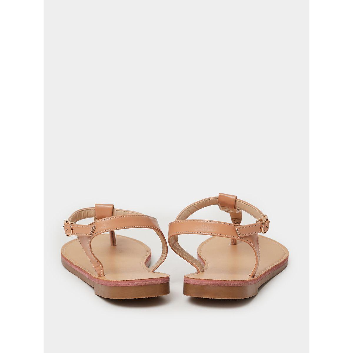 Styli Embellished T-Strap Flat Sandals-women-shoes-sandals-flats-image-4