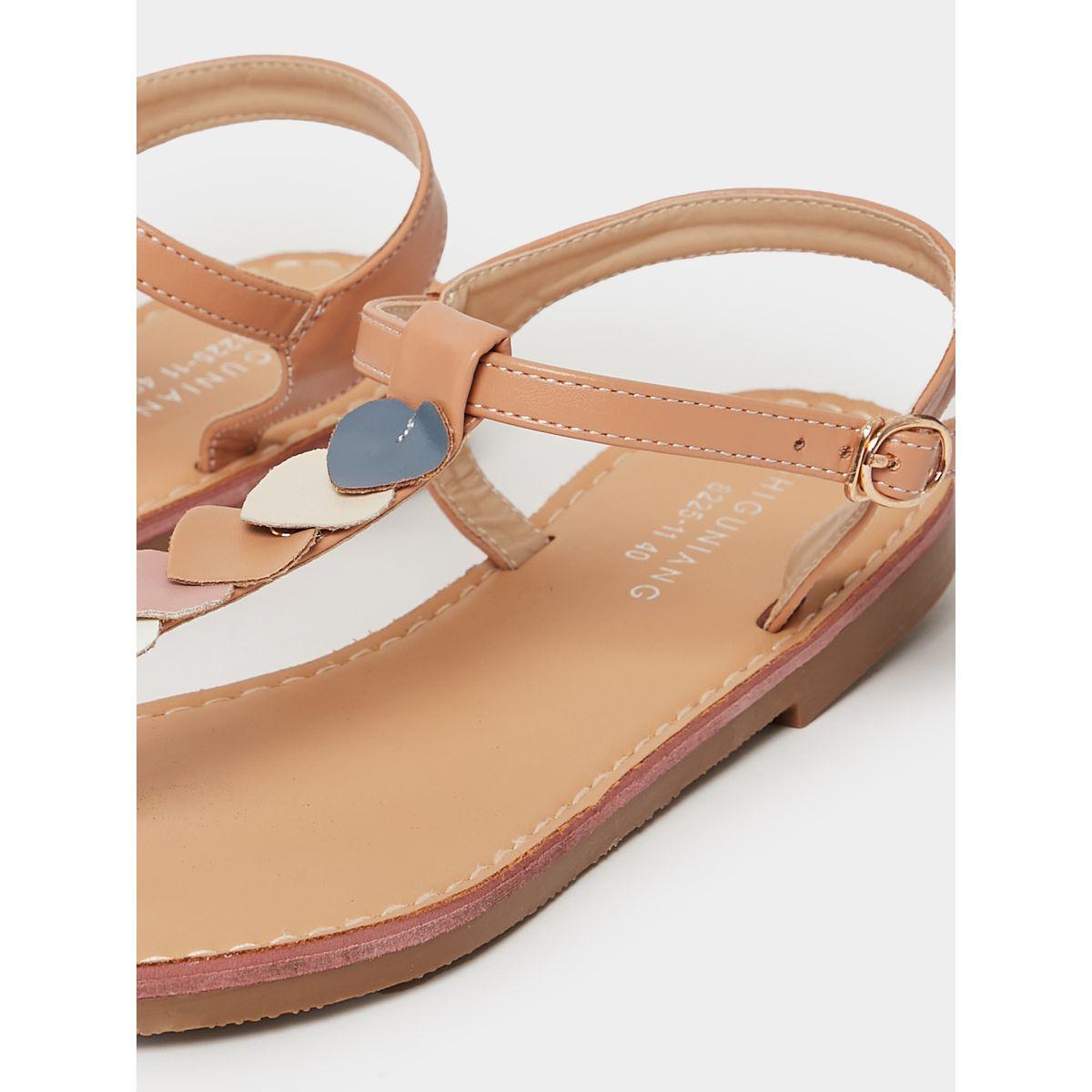 Styli Embellished T-Strap Flat Sandals-women-shoes-sandals-flats-image-5