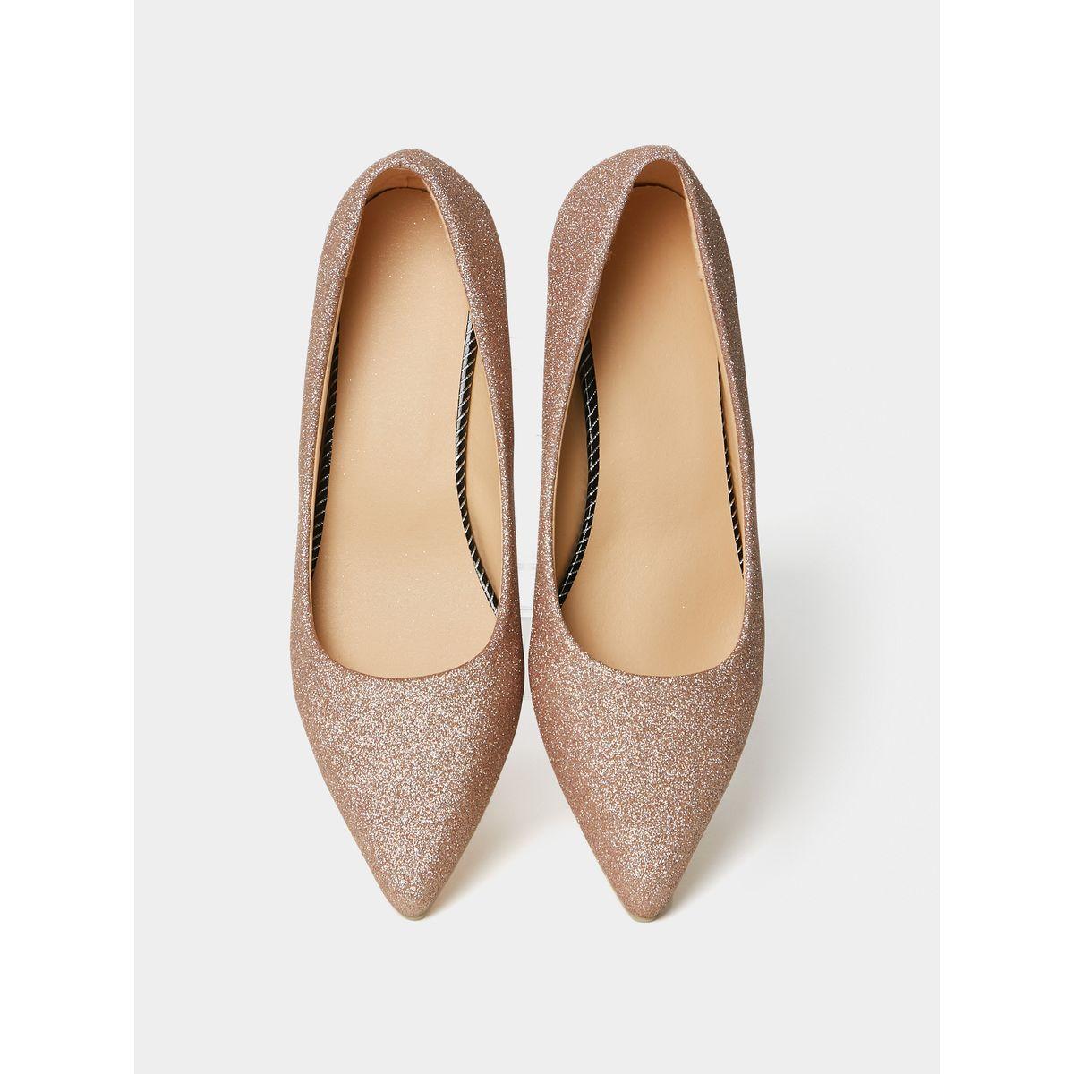 Styli Glitter Look Low Heel Occasion Pumps-women-shoes-heels-image-6