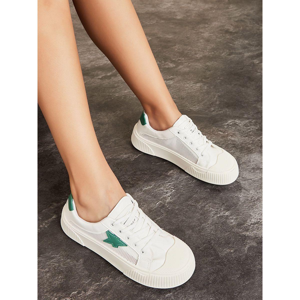 Styli Contrast Star Detail Plimsoll Sneakers-women-shoes-sneakers-image-2