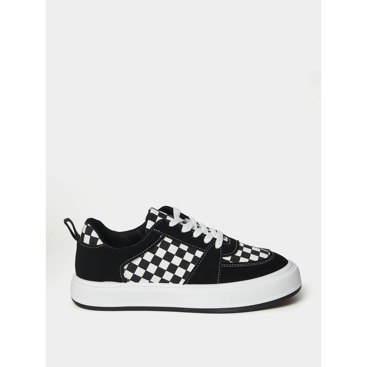 Styli Checkerboard Detail Platform Sneakers-women-shoes-sneakers-image-1