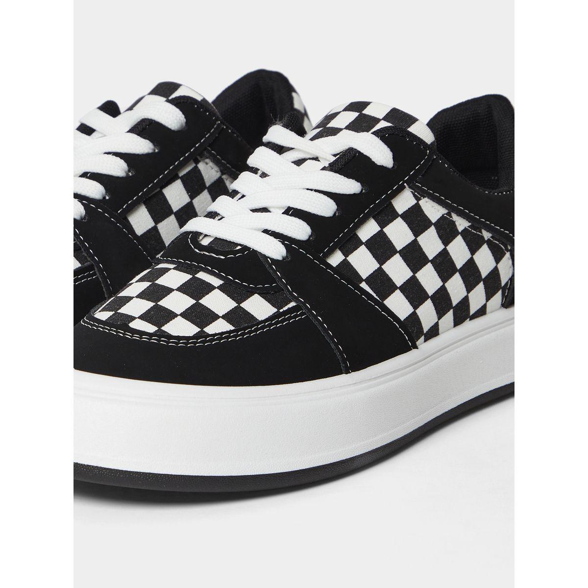 Styli Checkerboard Detail Platform Sneakers-women-shoes-sneakers-image-5