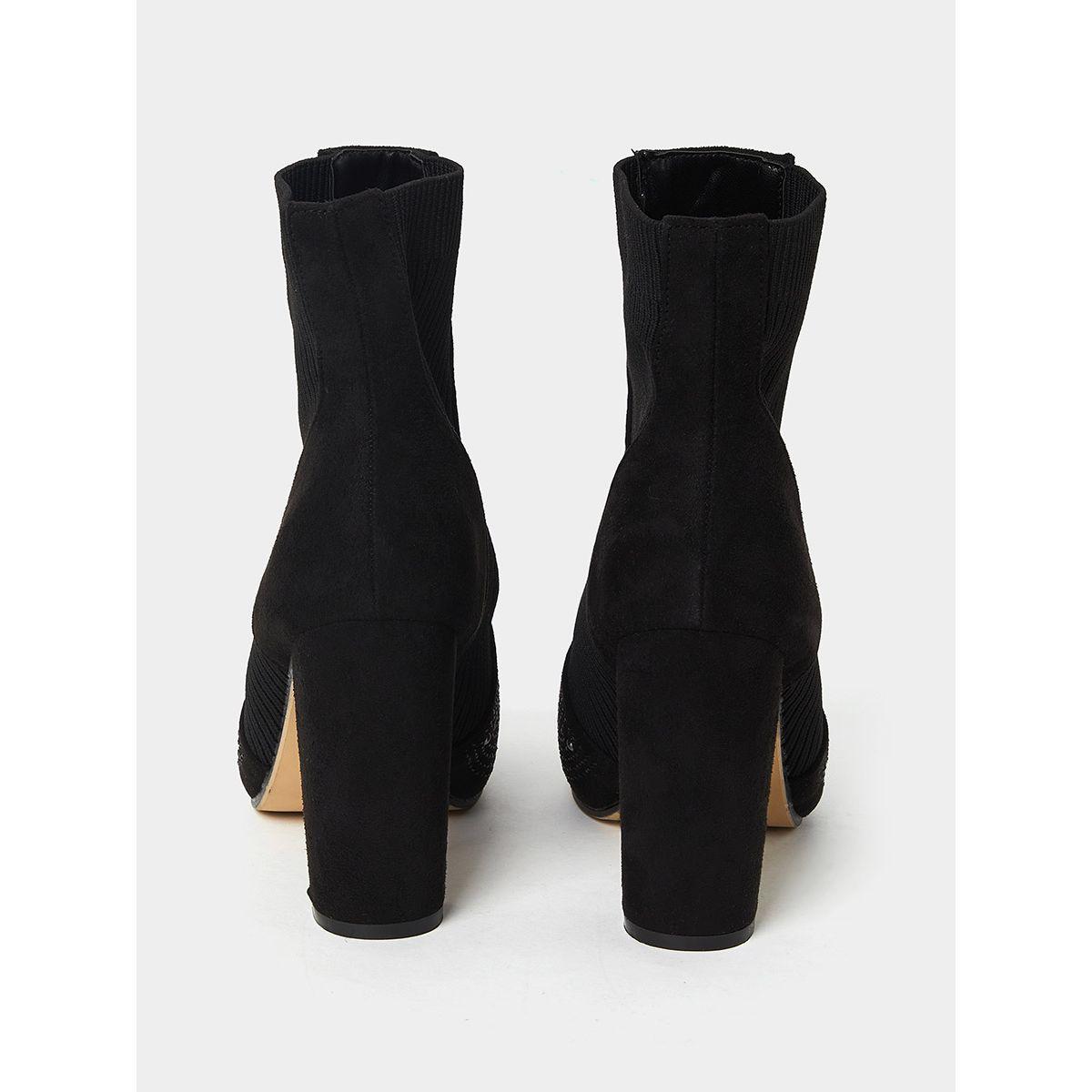 Styli Embellished Upper Sock-Fit Ankle Boots-women-shoes-boots-image-4
