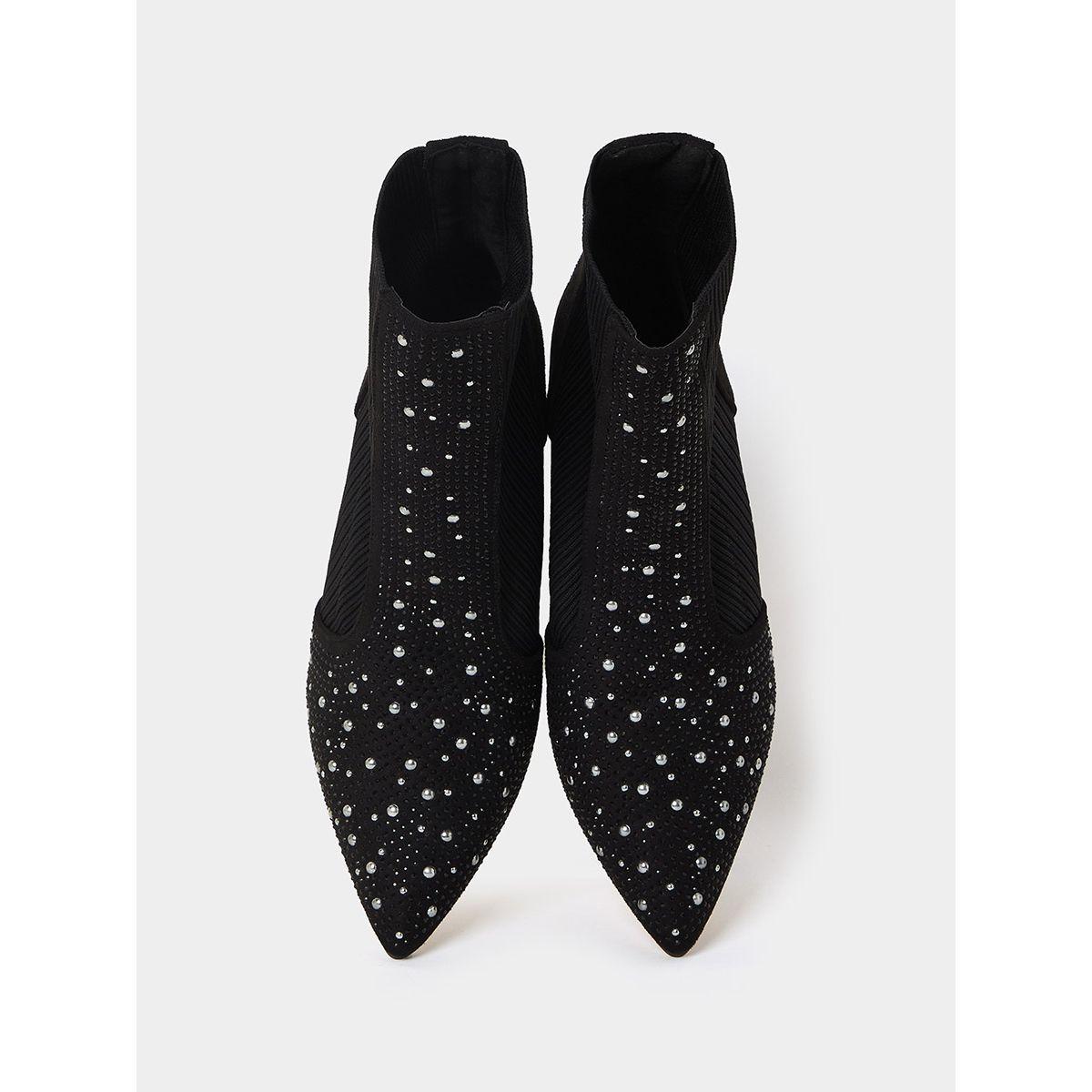 Styli Embellished Upper Sock-Fit Ankle Boots-women-shoes-boots-image-6