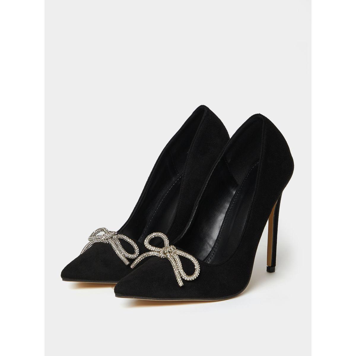 Styli Rhinestone Bow Detail Pumps-women-shoes-heels-image-3