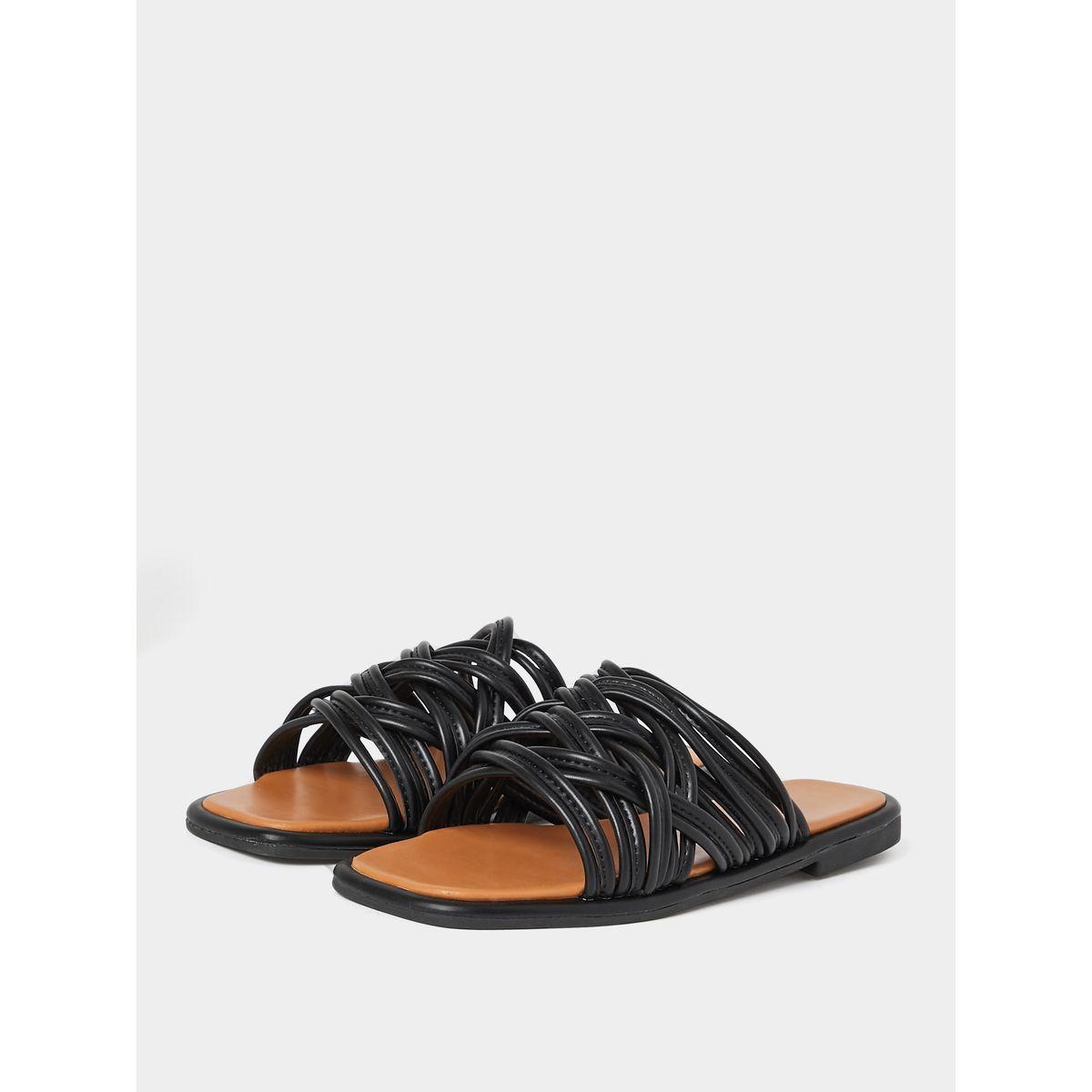 Styli Multi Cross Strap Flat Sandals-women-shoes-sandals-flats-image-3