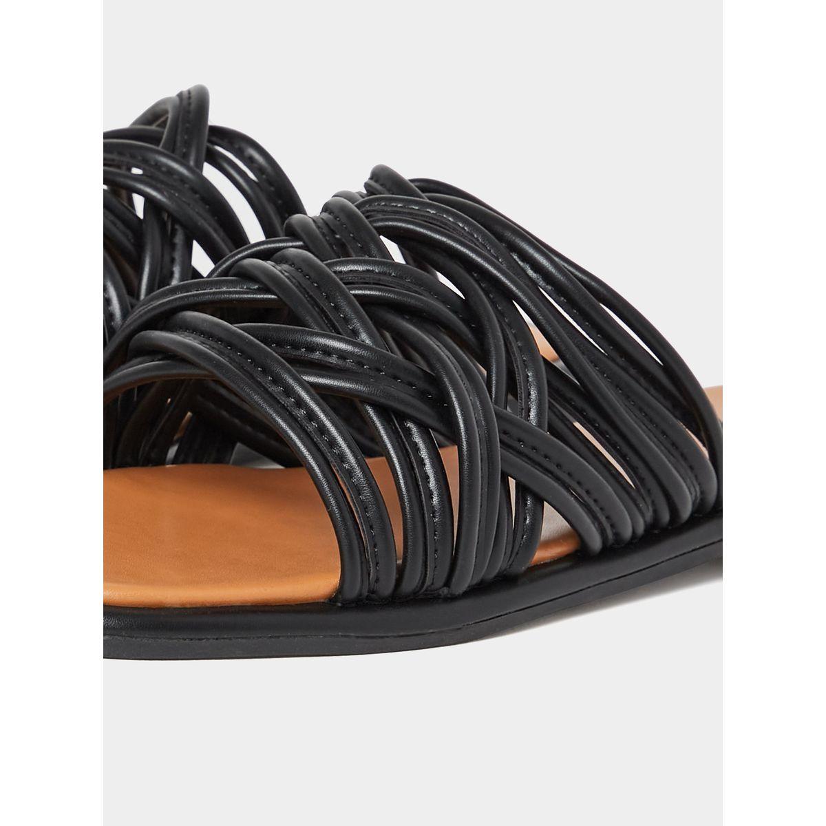Styli Multi Cross Strap Flat Sandals-women-shoes-sandals-flats-image-5