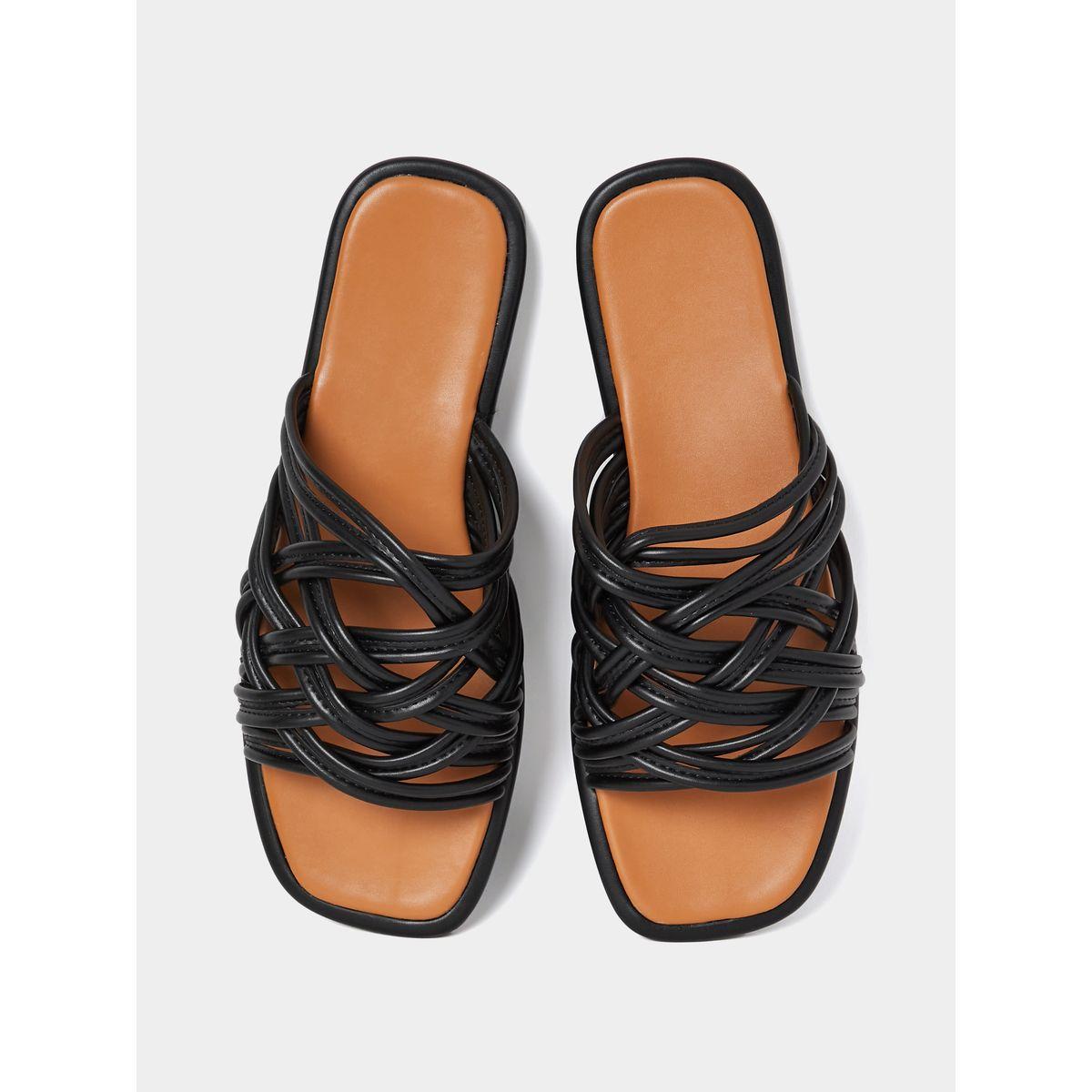Styli Multi Cross Strap Flat Sandals-women-shoes-sandals-flats-image-6