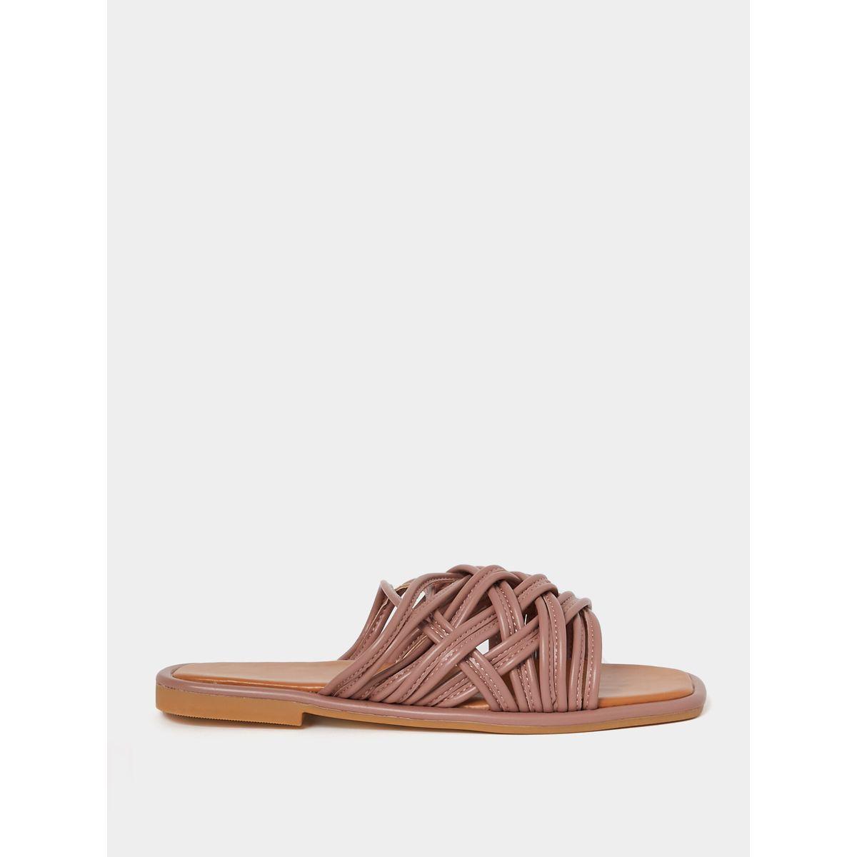Styli Multi Cross Strap Flat Sandals-women-shoes-sandals-flats-image-1