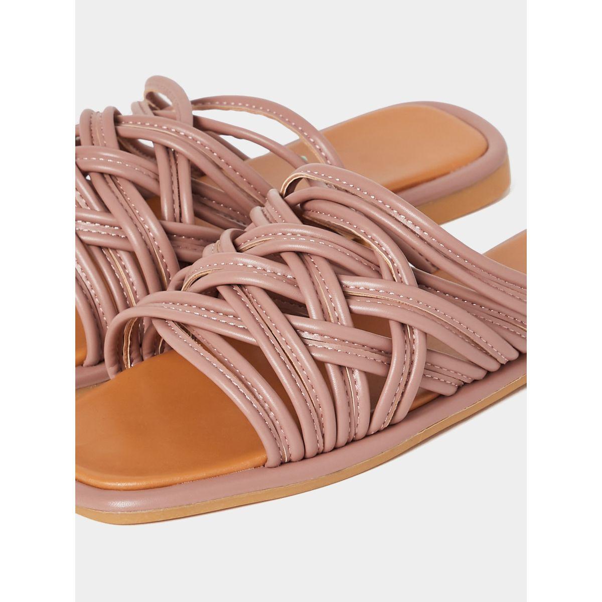 Styli Multi Cross Strap Flat Sandals-women-shoes-sandals-flats-image-5