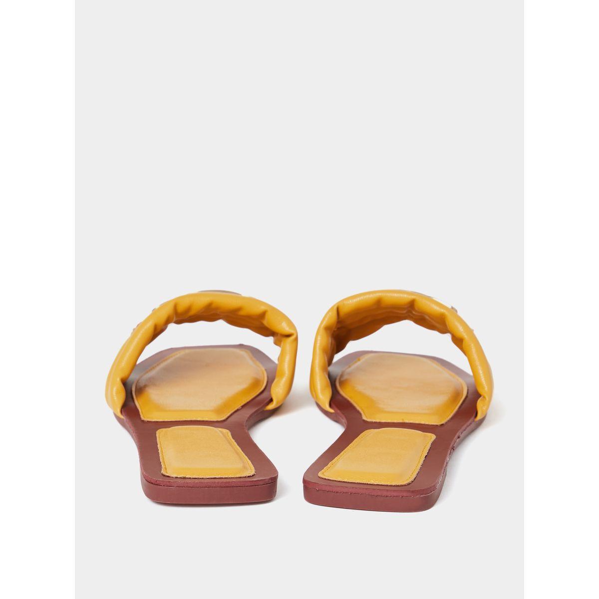 Styli Chain Detail Square Toe Flat Sandals-women-shoes-sandals-flats-image-4