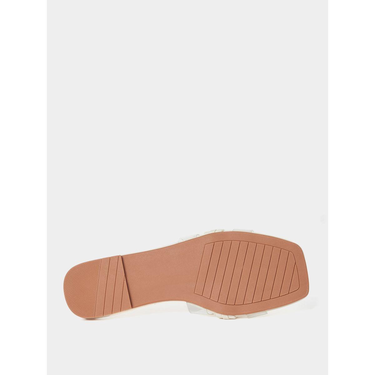 Styli Chain Detail Transparent Strap Flat Sandals-women-shoes-sandals-flats-image-7