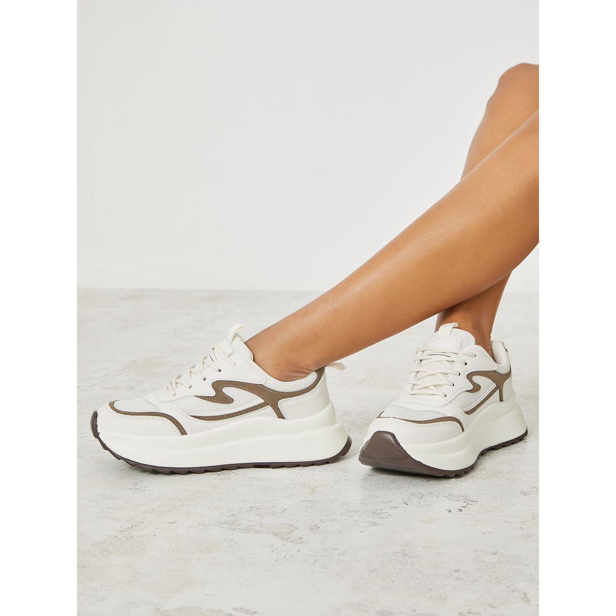 Styli Lace Up Detail Chunky Bottom Sneakers-women-shoes-sneakers-image-2