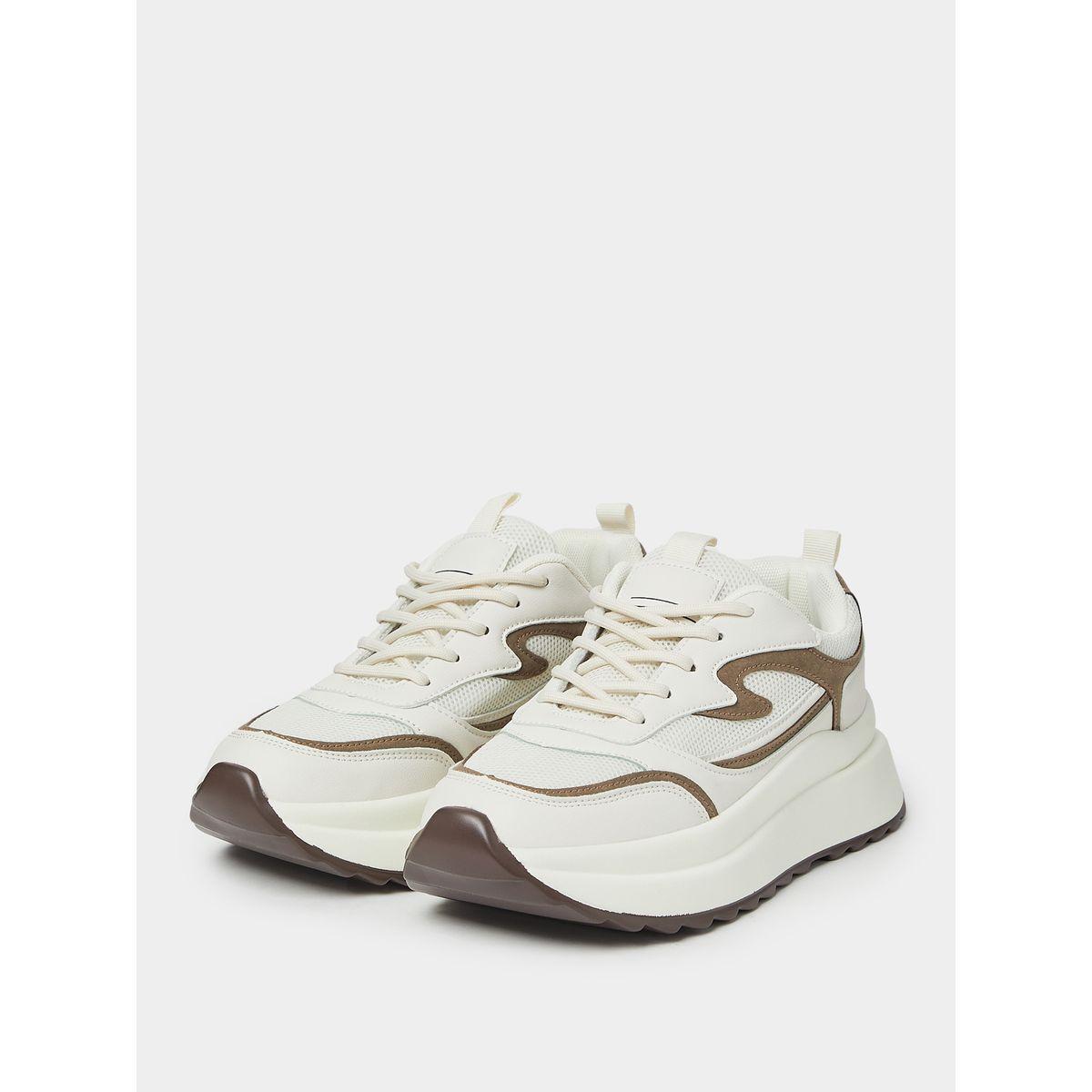 Styli Lace Up Detail Chunky Bottom Sneakers-women-shoes-sneakers-image-3