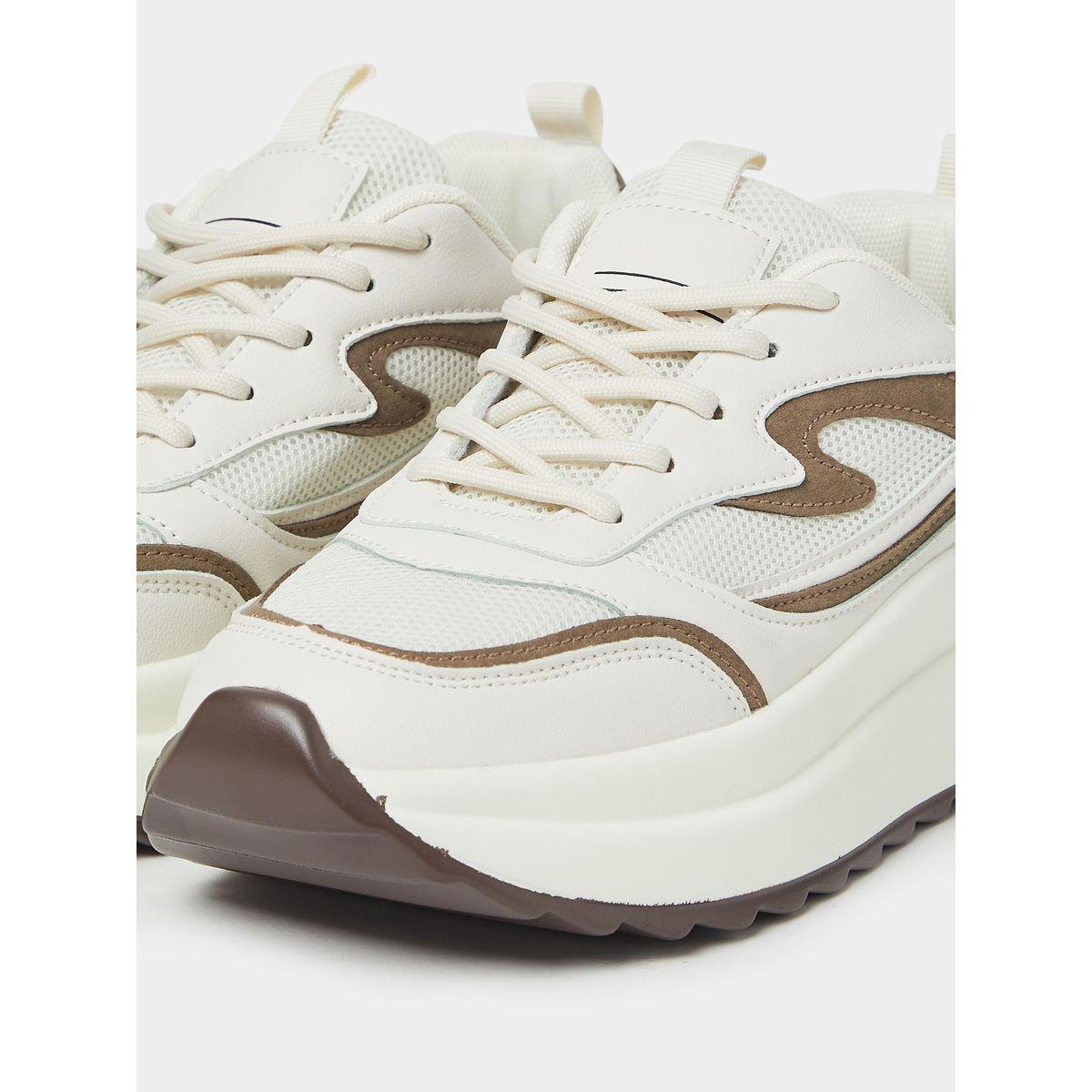 Styli Lace Up Detail Chunky Bottom Sneakers-women-shoes-sneakers-image-5