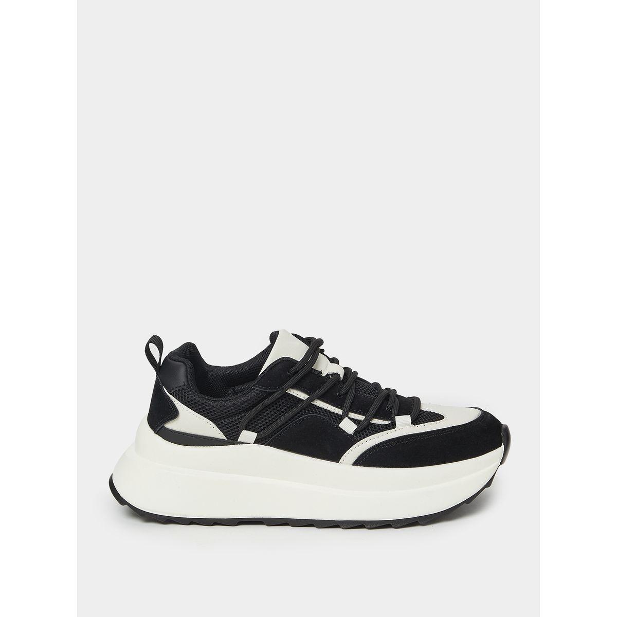Styli Lace Up Detail Chunky Bottom Sneakers-women-shoes-sneakers-image-1