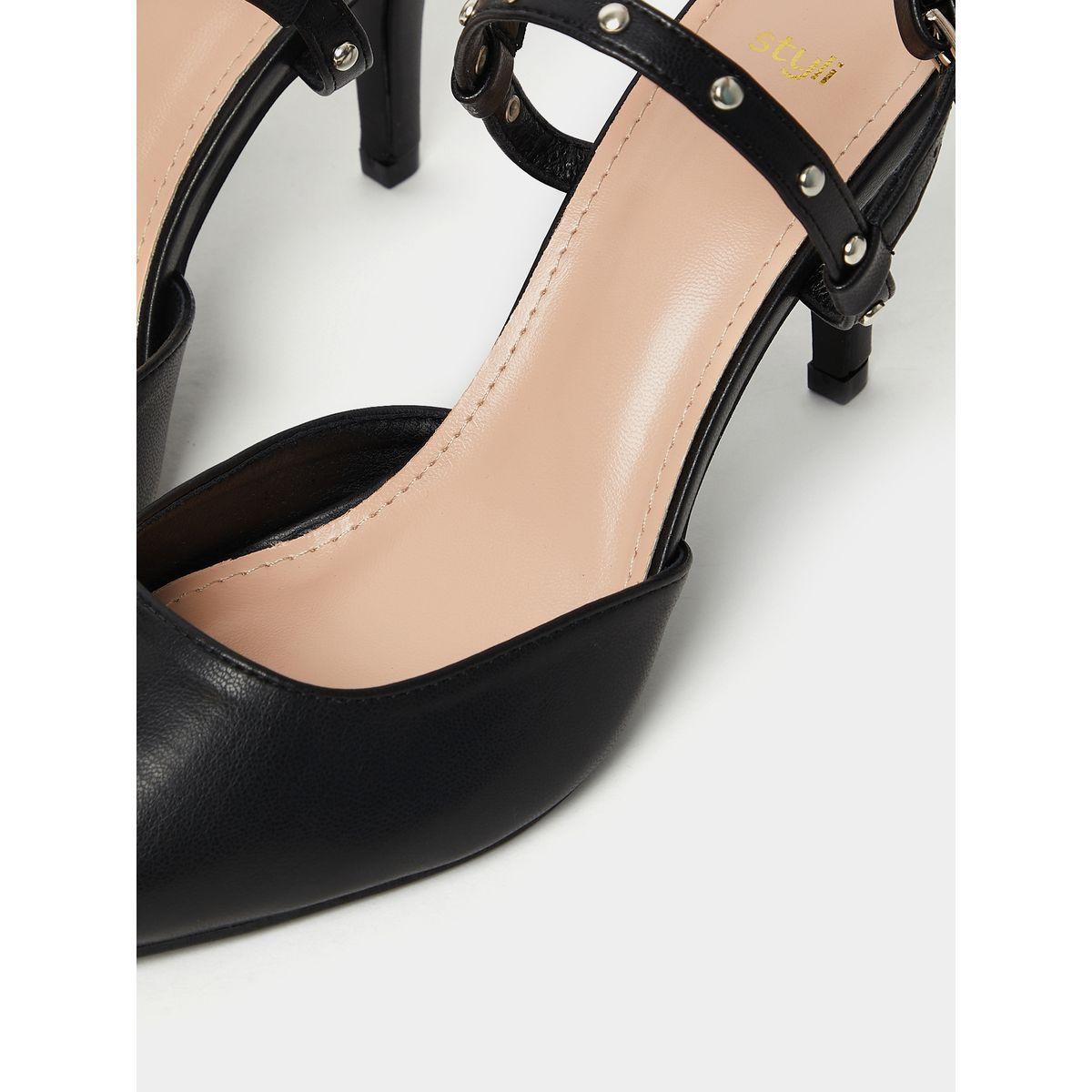 Styli Studded Quarter Strap Pumps-women-shoes-heels-image-3