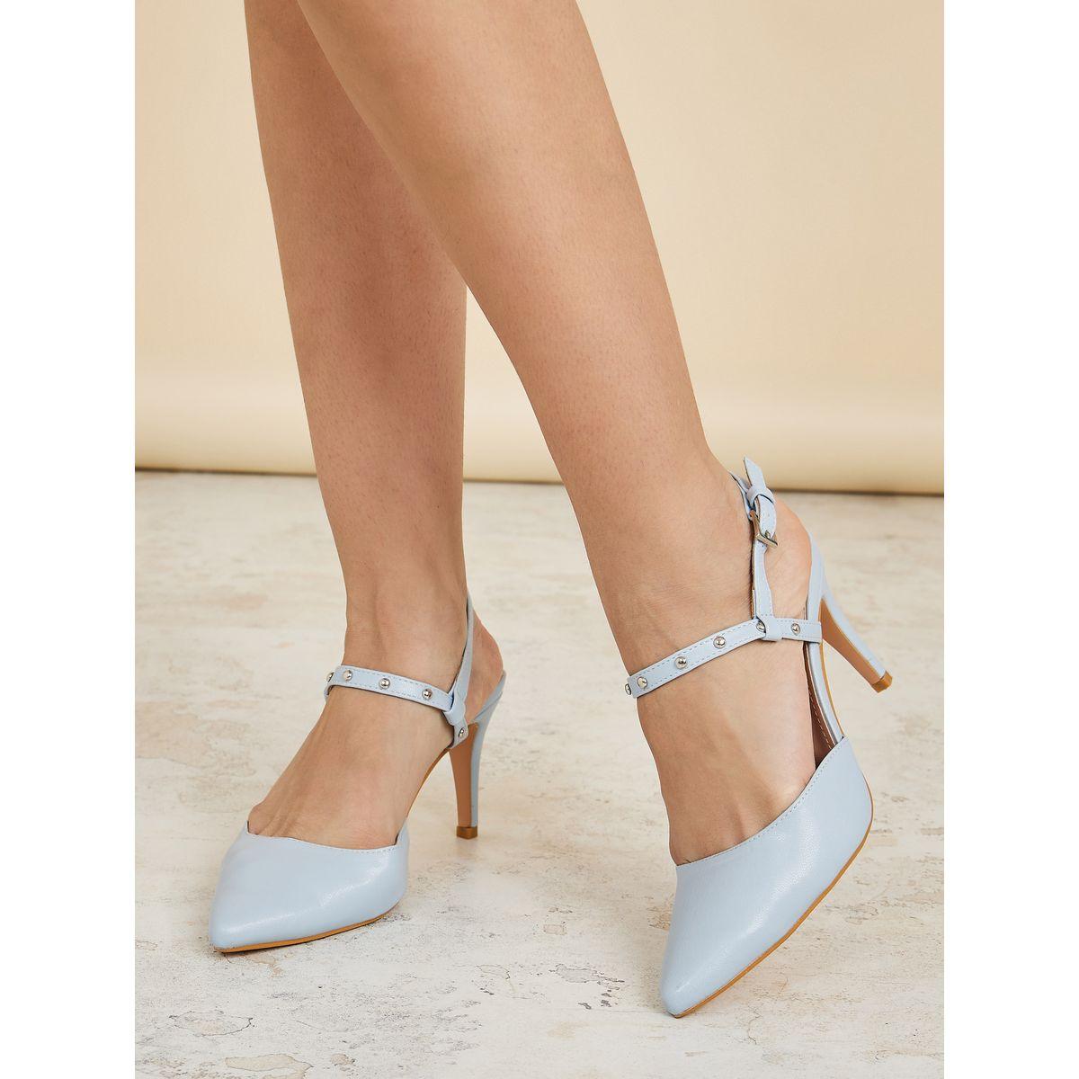 Styli Studded Quarter Strap Pumps-women-shoes-heels-image-1