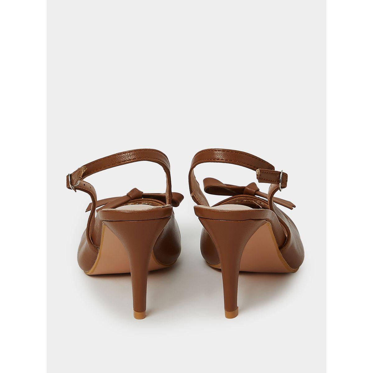 Styli Bow Detail High Heel Slingback Pumps-women-shoes-heels-image-4