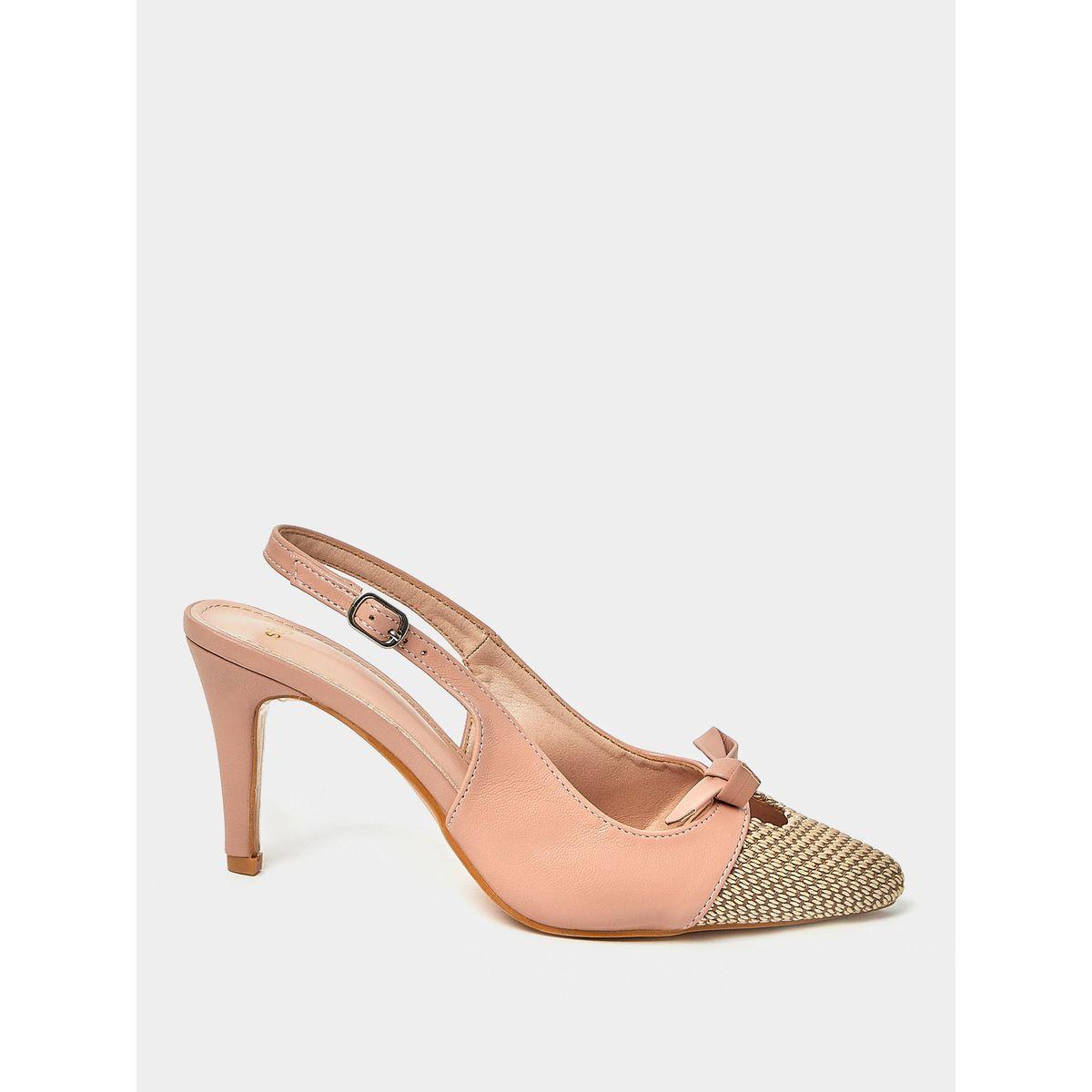 Styli Bow Detail High Heel Slingback Pumps-women-shoes-heels-image-1