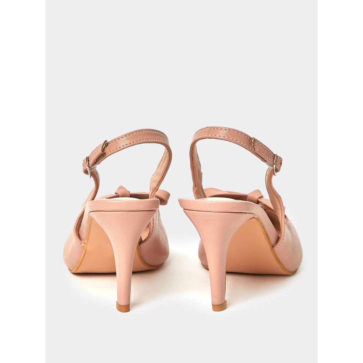 Styli Bow Detail High Heel Slingback Pumps-women-shoes-heels-image-4