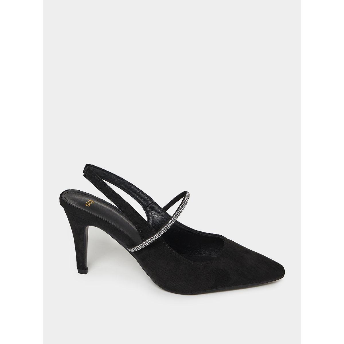 Styli Rhinestone Detail Quarter Strap Pumps-women-shoes-heels-image-1