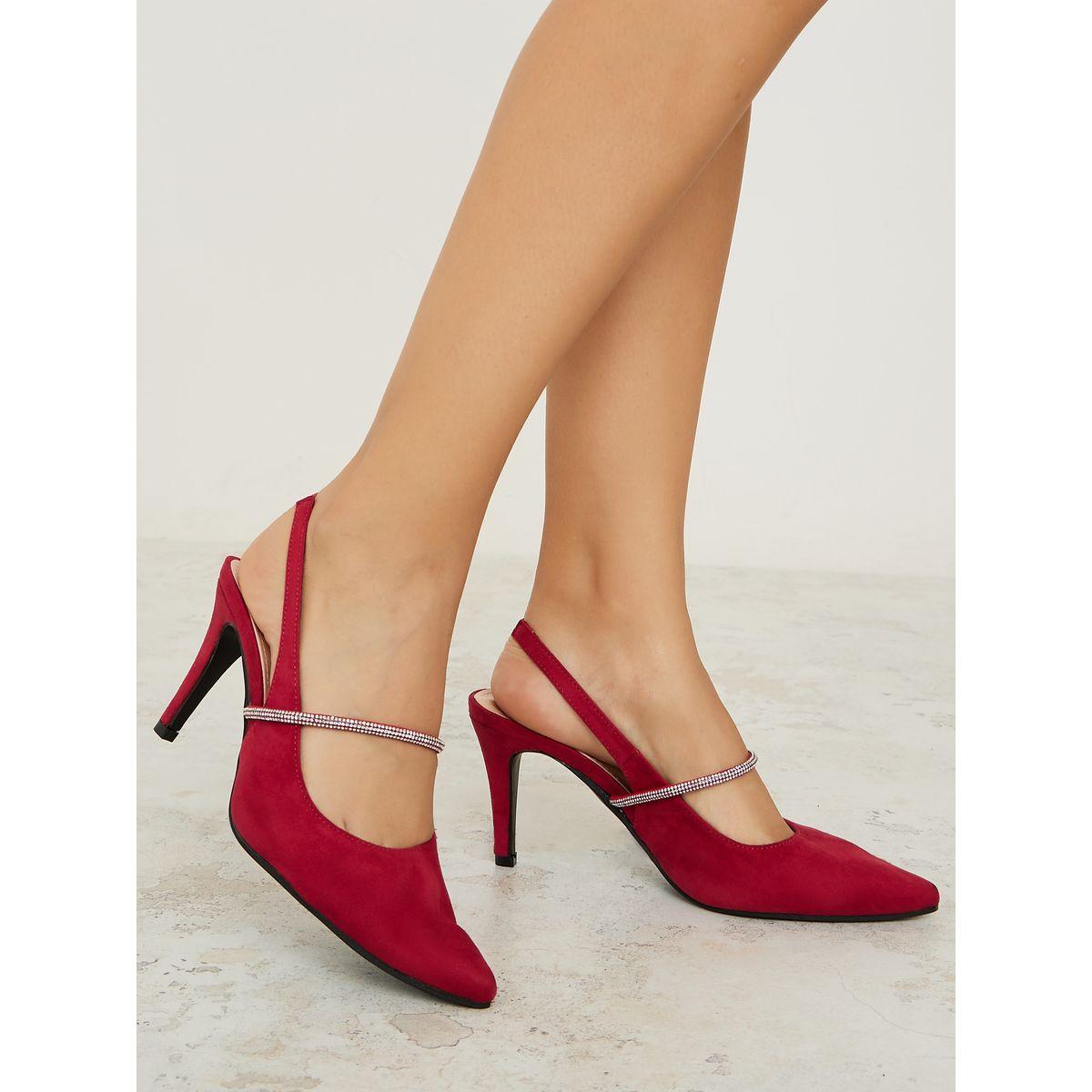 Styli Rhinestone Detail Quarter Strap Pumps-women-shoes-heels-image-2