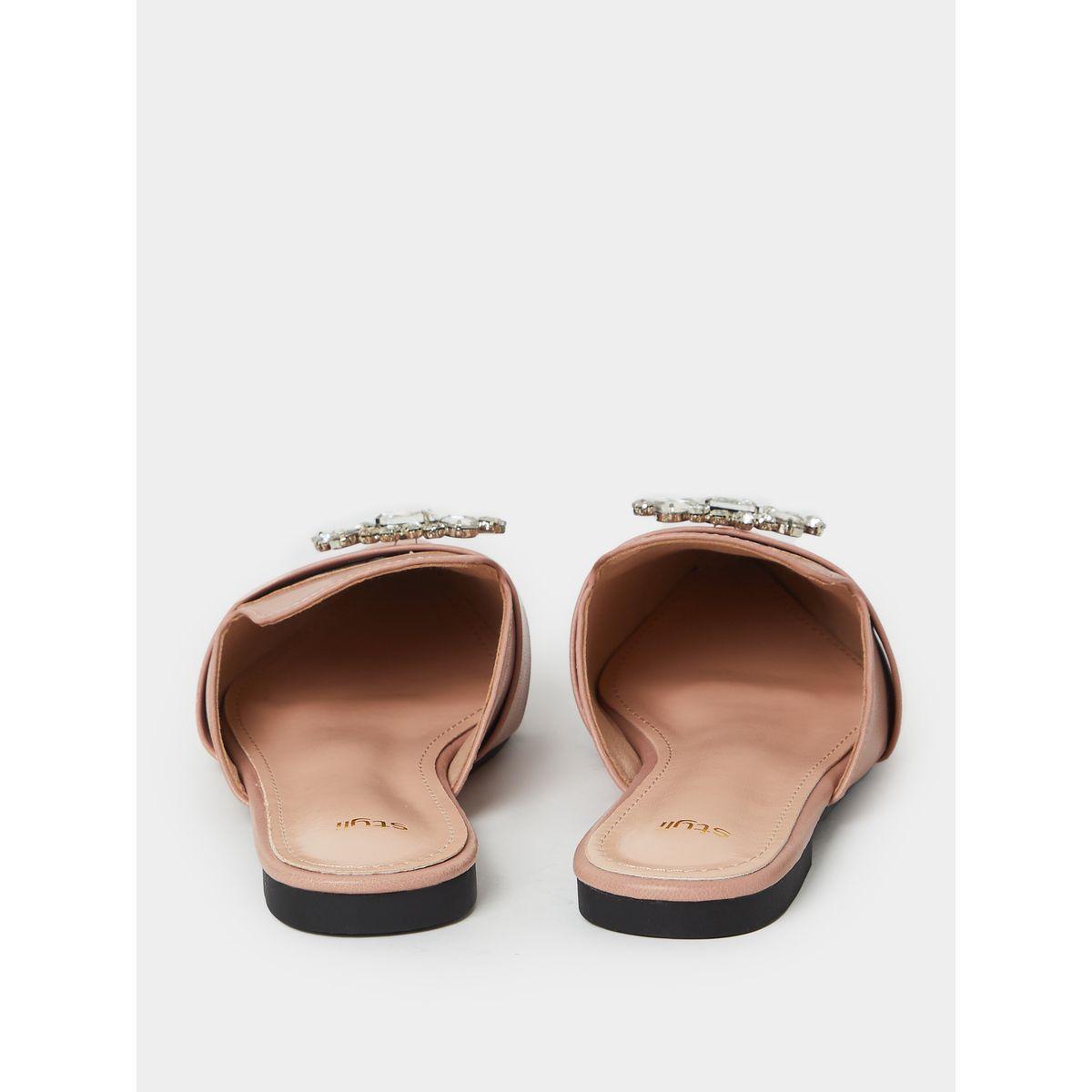 Styli Gem Detail Pointed Toe Flat Mules-women-shoes-loafersandmoccasins-image-4
