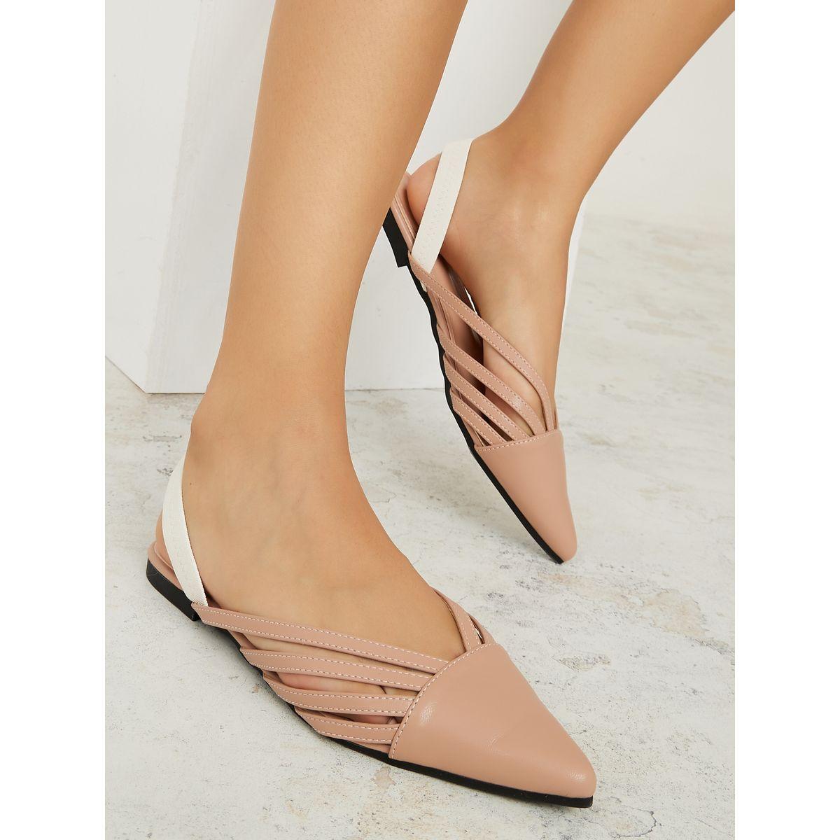 Styli Cut-Out Detail Slingback Flat Sandals-women-shoes-loafersandmoccasins-image-2