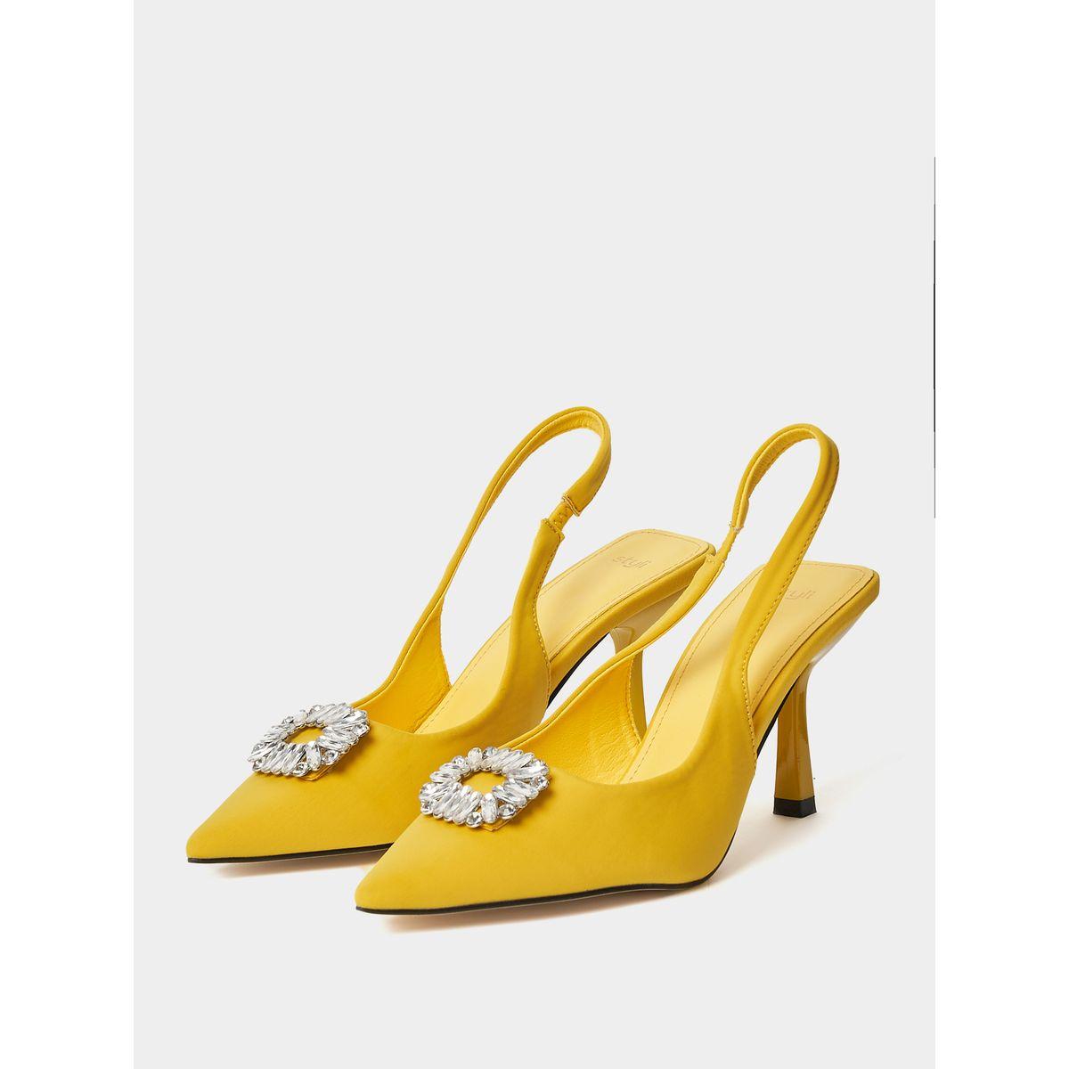 Styli Gem Detail Pointed Toe Slingback Pumps-women-shoes-heels-image-3