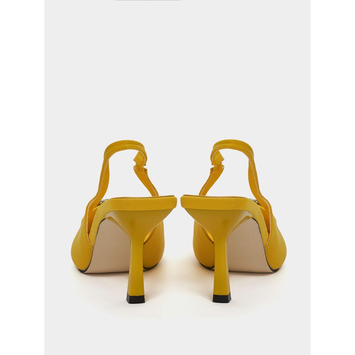 Styli Gem Detail Pointed Toe Slingback Pumps-women-shoes-heels-image-4