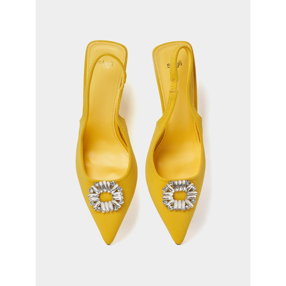 Styli Gem Detail Pointed Toe Slingback Pumps-women-shoes-heels-image-6