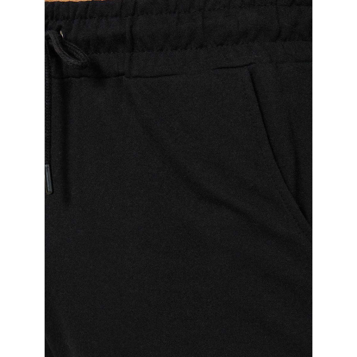 Styli Regular Fit Solid Knit Shorts with Drawstring Waistband-men-clothing-bottoms-shorts-image-3
