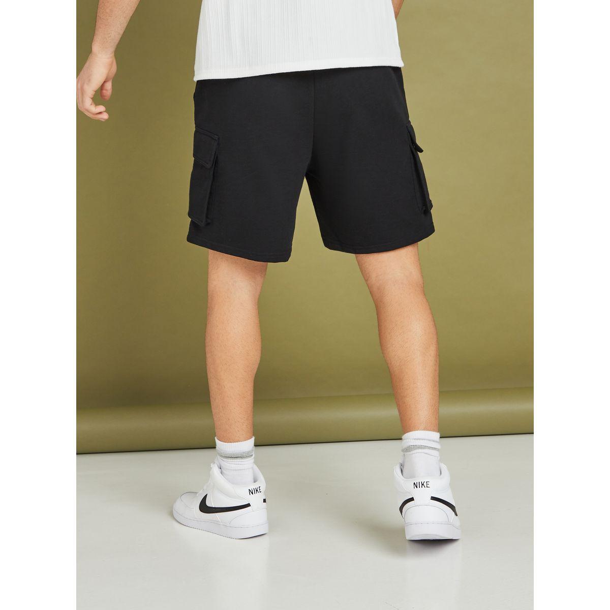 Styli Knit Cargo Shorts with Drawstring Waistband-men-clothing-bottoms-shorts-image-4