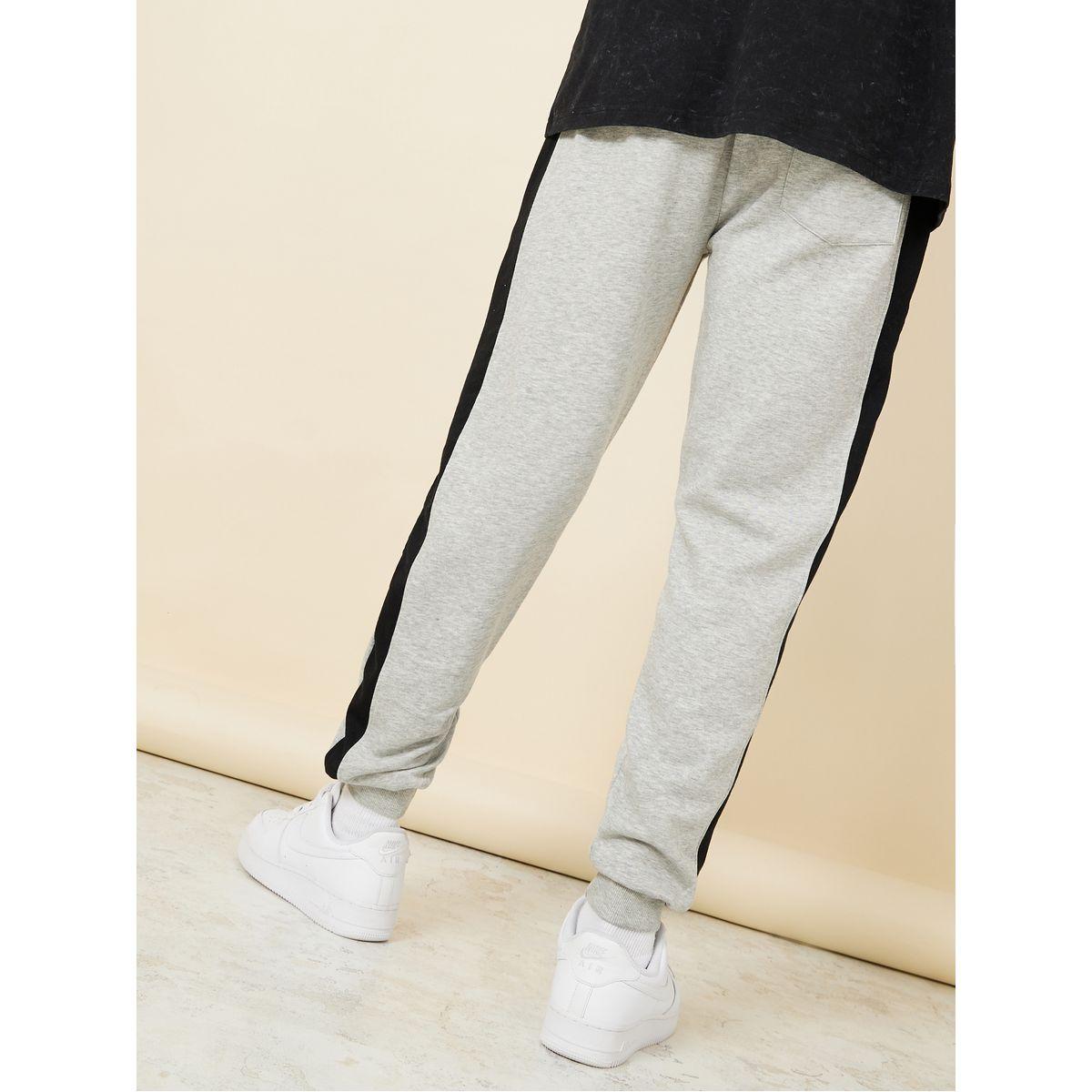 Styli Side Tape Slim Fit Jogger with Placement Slogan Print Detail-men-clothing-bottoms-joggers-image-5