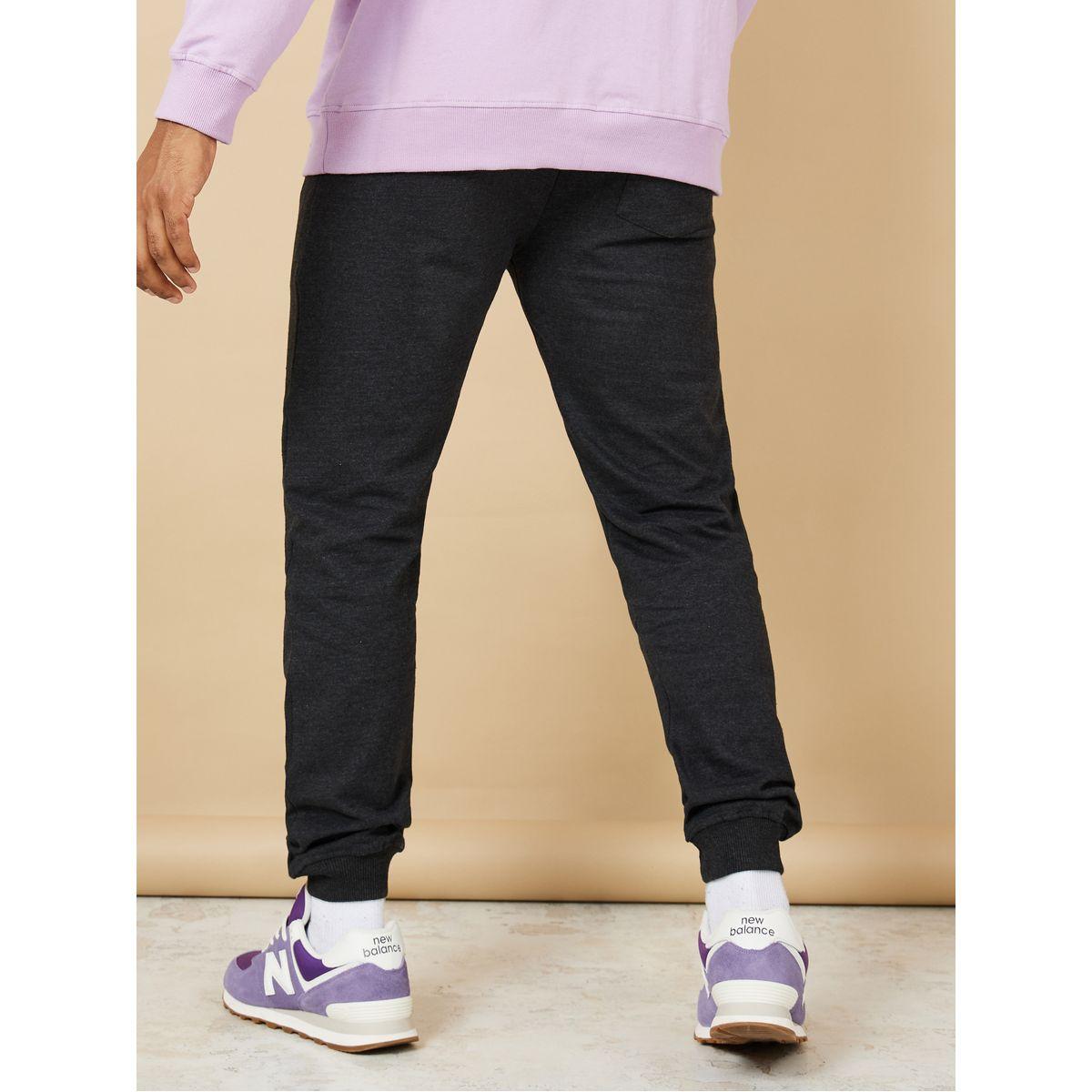 Styli Solid Cuffed Slim Fit Jogger with Side Pocket-men-clothing-bottoms-joggers-image-4