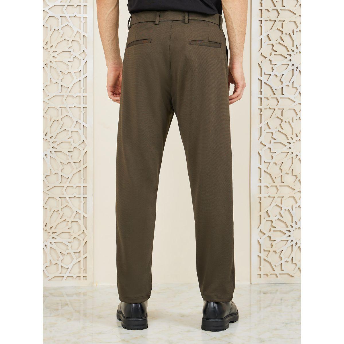 بنطال سادة محبوك بقصة سليم فت-men-clothing-bottoms-trousersandchinos-trousers-image-4