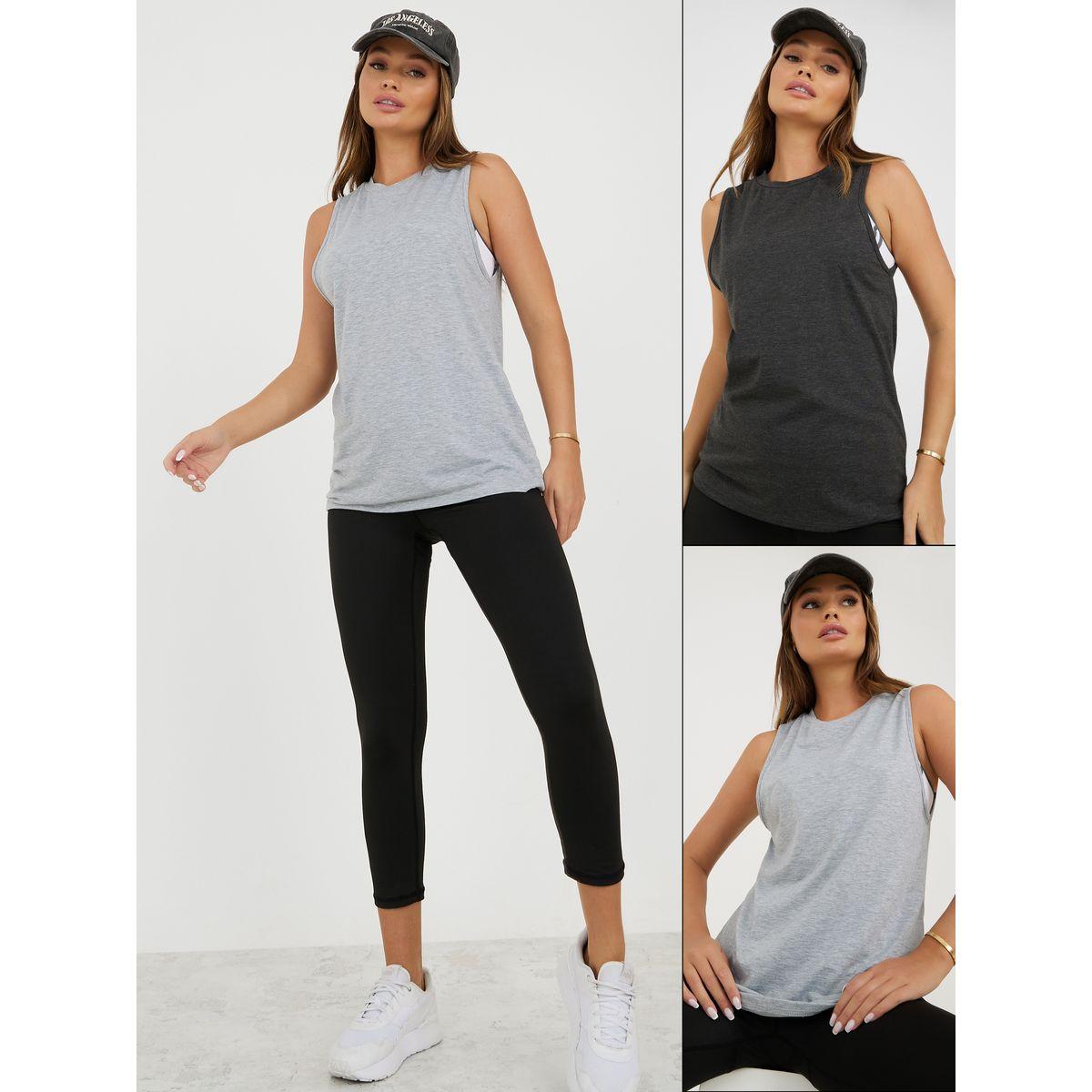 Styli Active Pack of 2 - Sleeveless Low Armhole Jersey Active Vest-women-clothing-sportswearandactivewear-tshirtsandvests-image-1