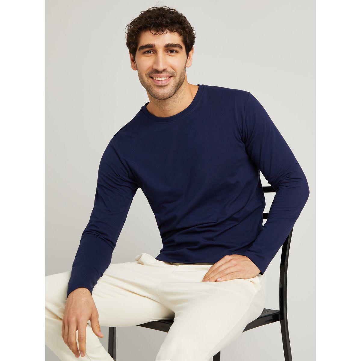 تيشيرت بقصة بارزة للعضلات-men-clothing-tshirtsandpolos-tshirts-image-1