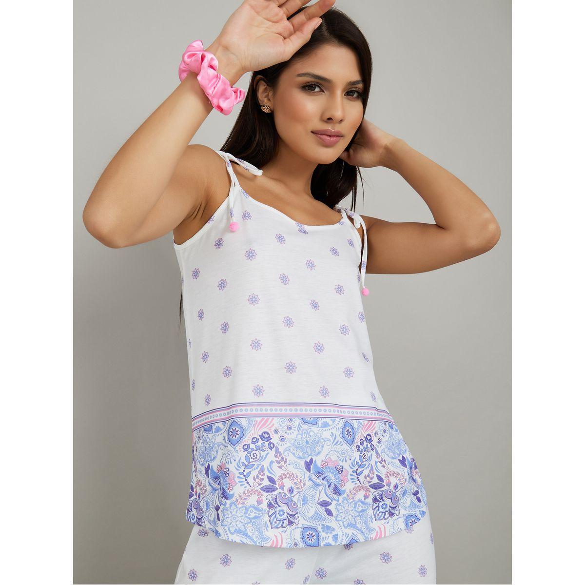 طقم بيجاما من ( بلوزة كامي + بنطال )-women-clothing-nightwear-pyjamas-longsets-image-2