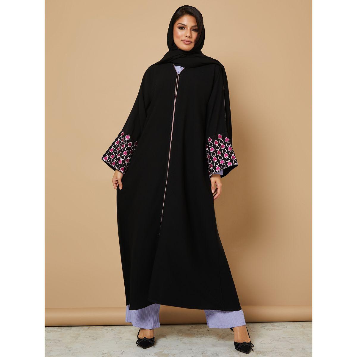 عباية مطرزة مع ازرار غلق-women-arabicclothing-abayas-image-5