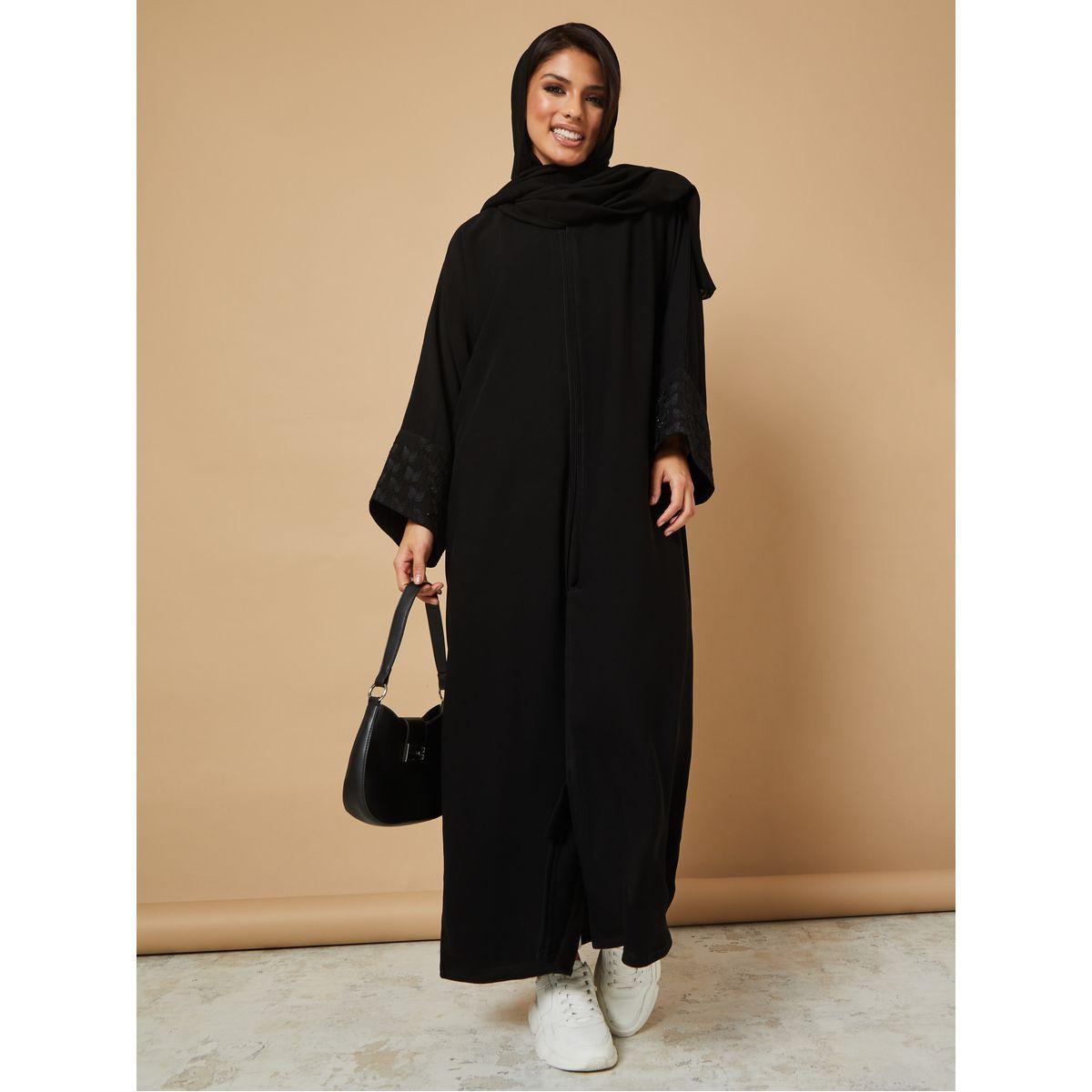 عباية مطرزة مع ازرار غلق-women-arabicclothing-abayas-image-5